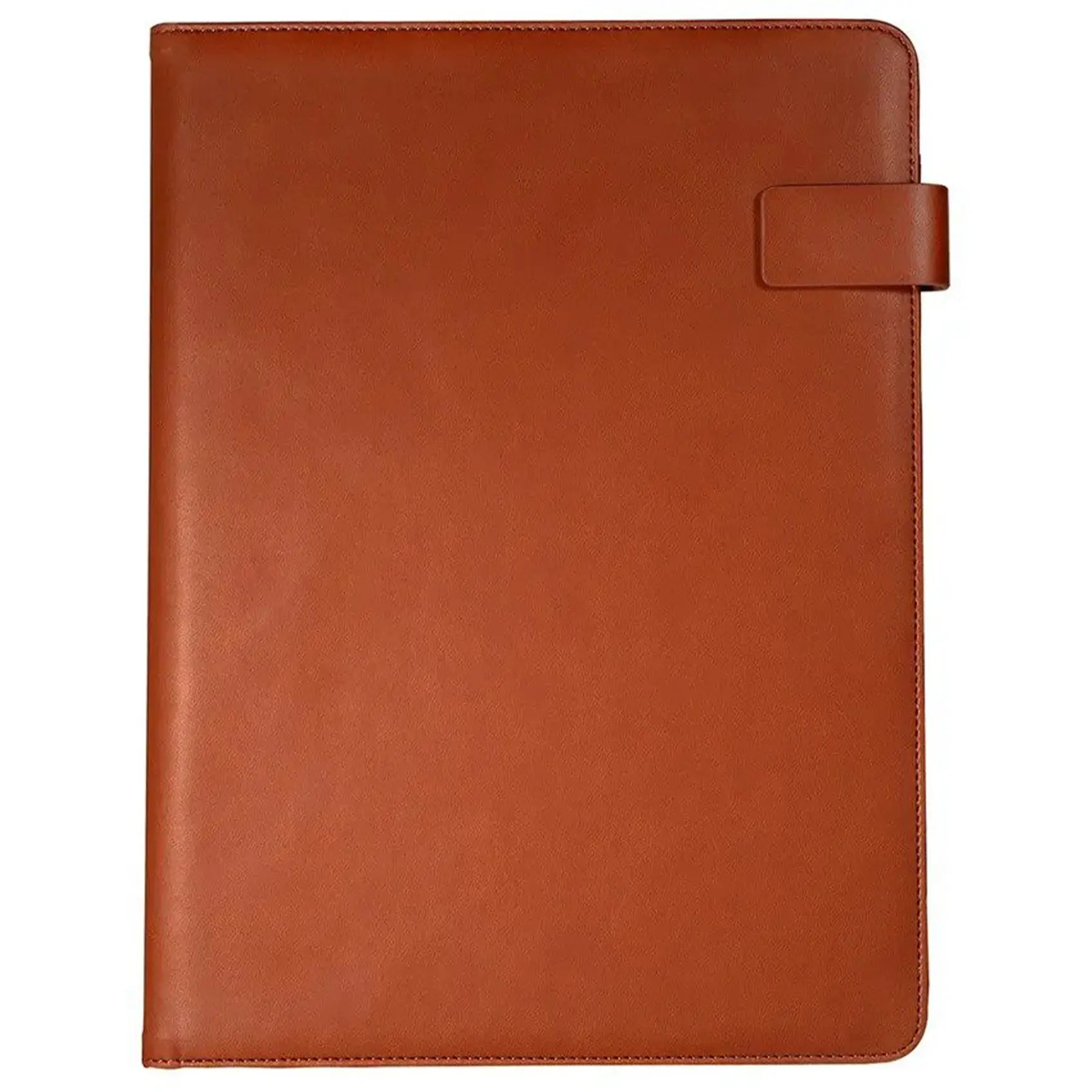 Italian PU Leather Padfolio Magnetic Tab Closure Phone Stand Elastic Tech Pockets Writing Pad