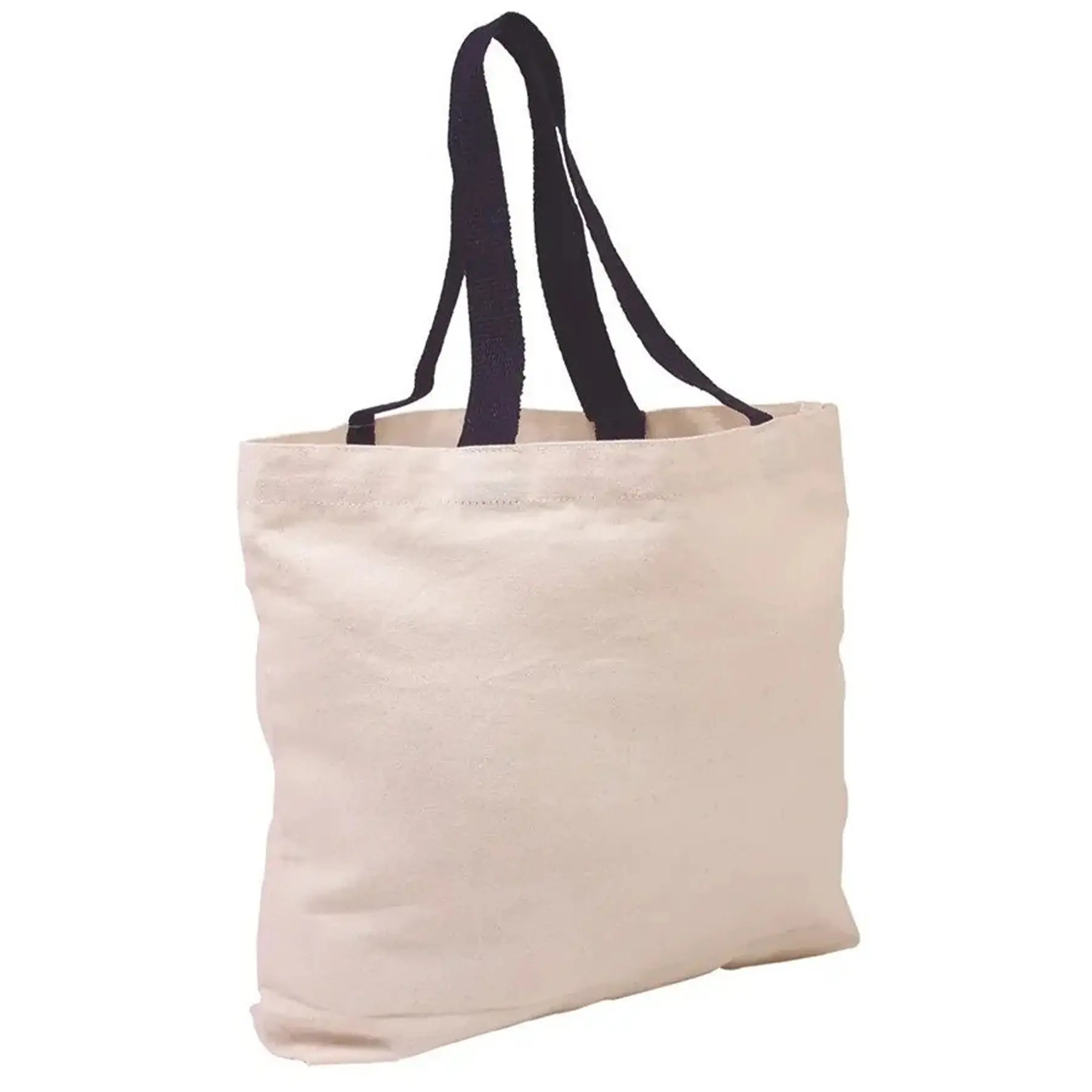 Color Block Cotton Canvas Tote