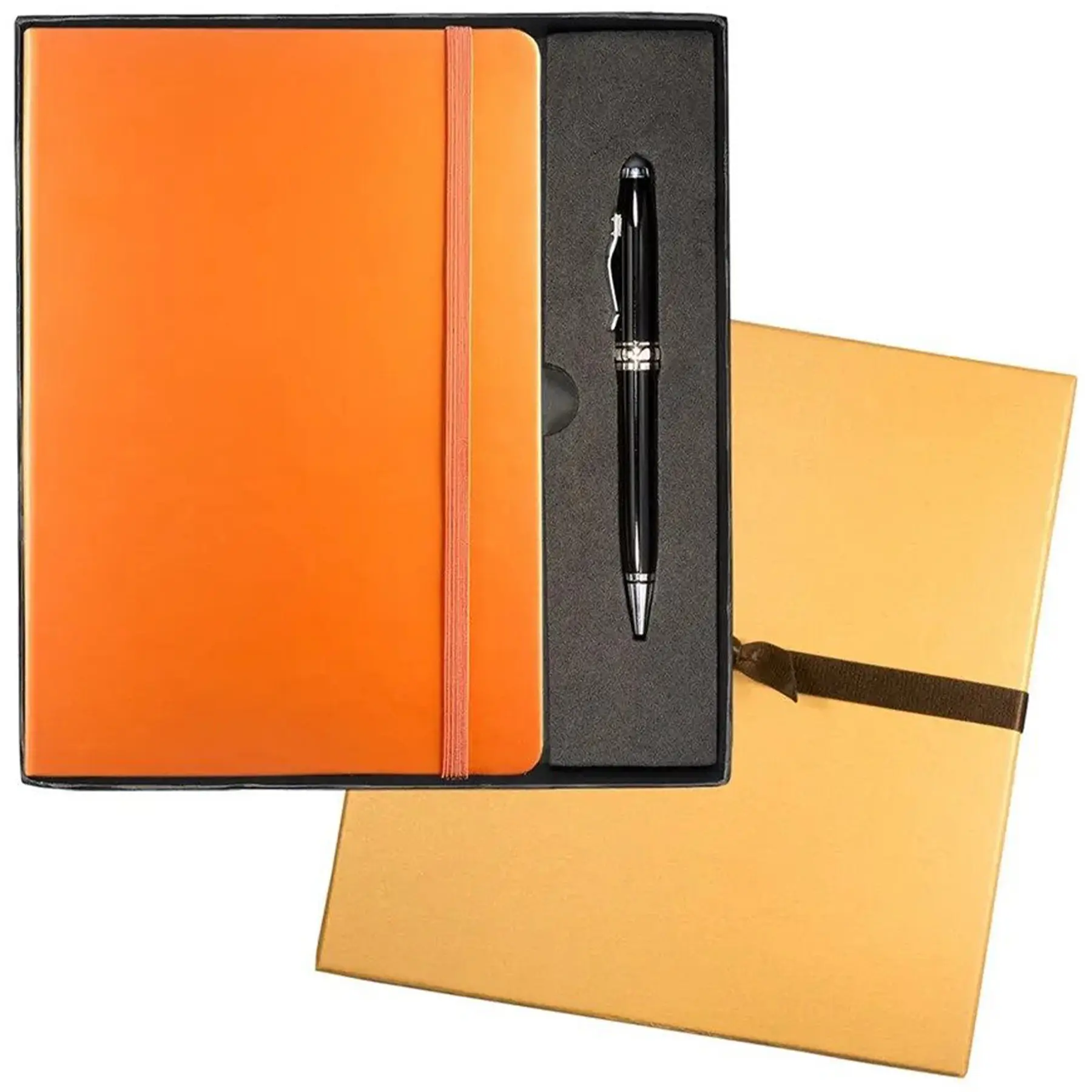 Luxury Faux Leather Journal Set with Touchscreen Stylus Pen for Tablets and Phones