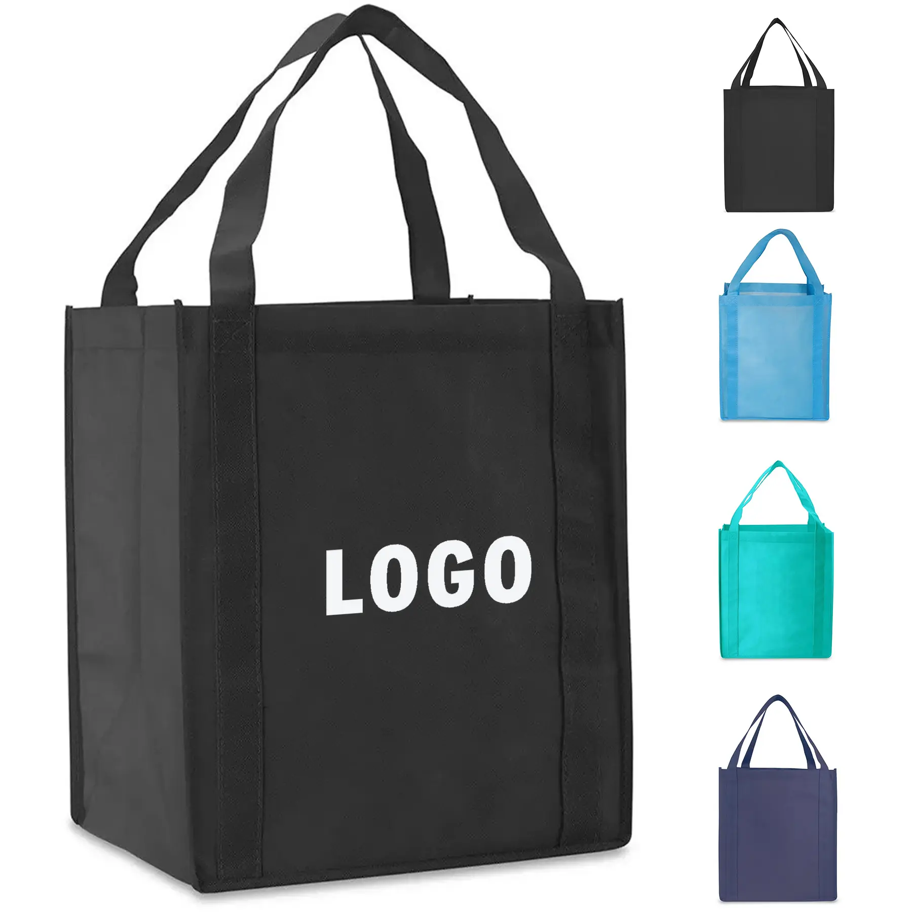 Heavy Duty Non-Woven Grocery Tote with Reinforced Handles 2