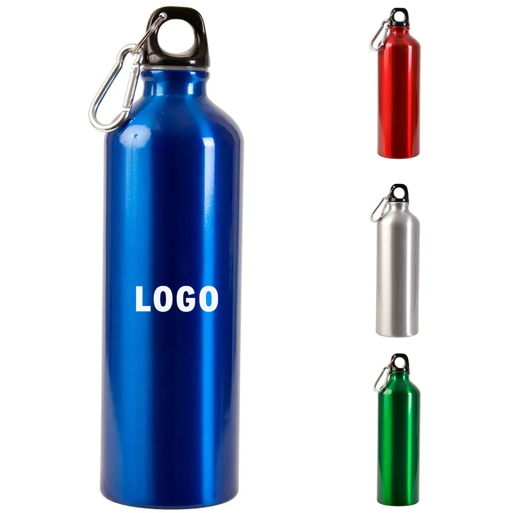 Alpine 25 Ounce Aluminum Sport Bottle Leakproof Cap Carabiner 2