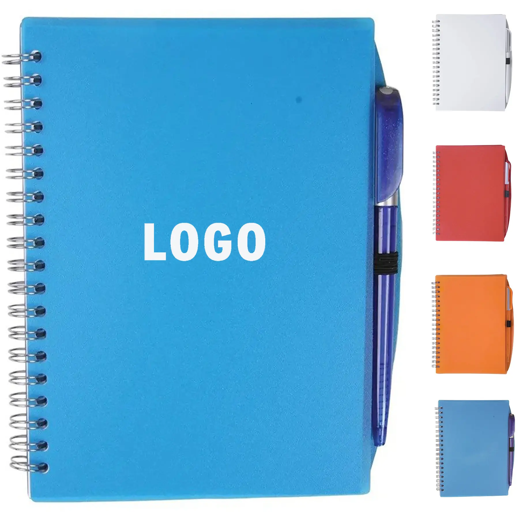 Translucent Polypropylene Wirebound Notebook Pen Set 2