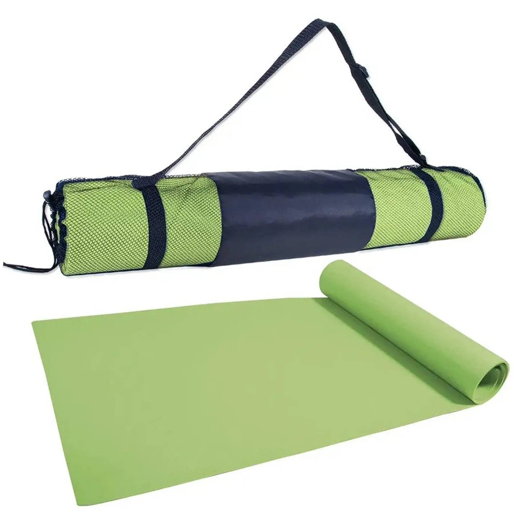 Travel Yoga Mat with Carrying Case and Adjustable Strap