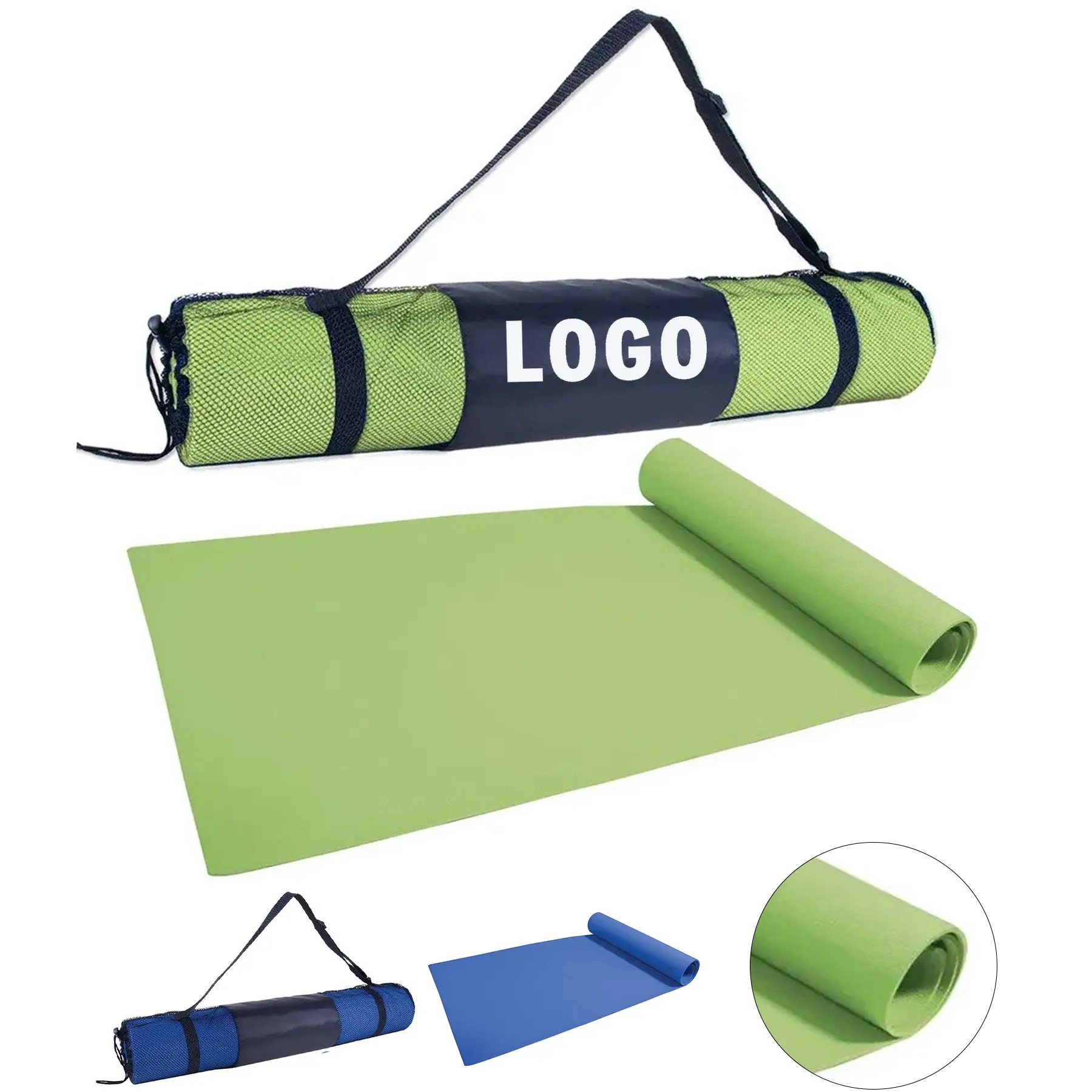 Travel Yoga Mat with Carrying Case and Adjustable Strap 2