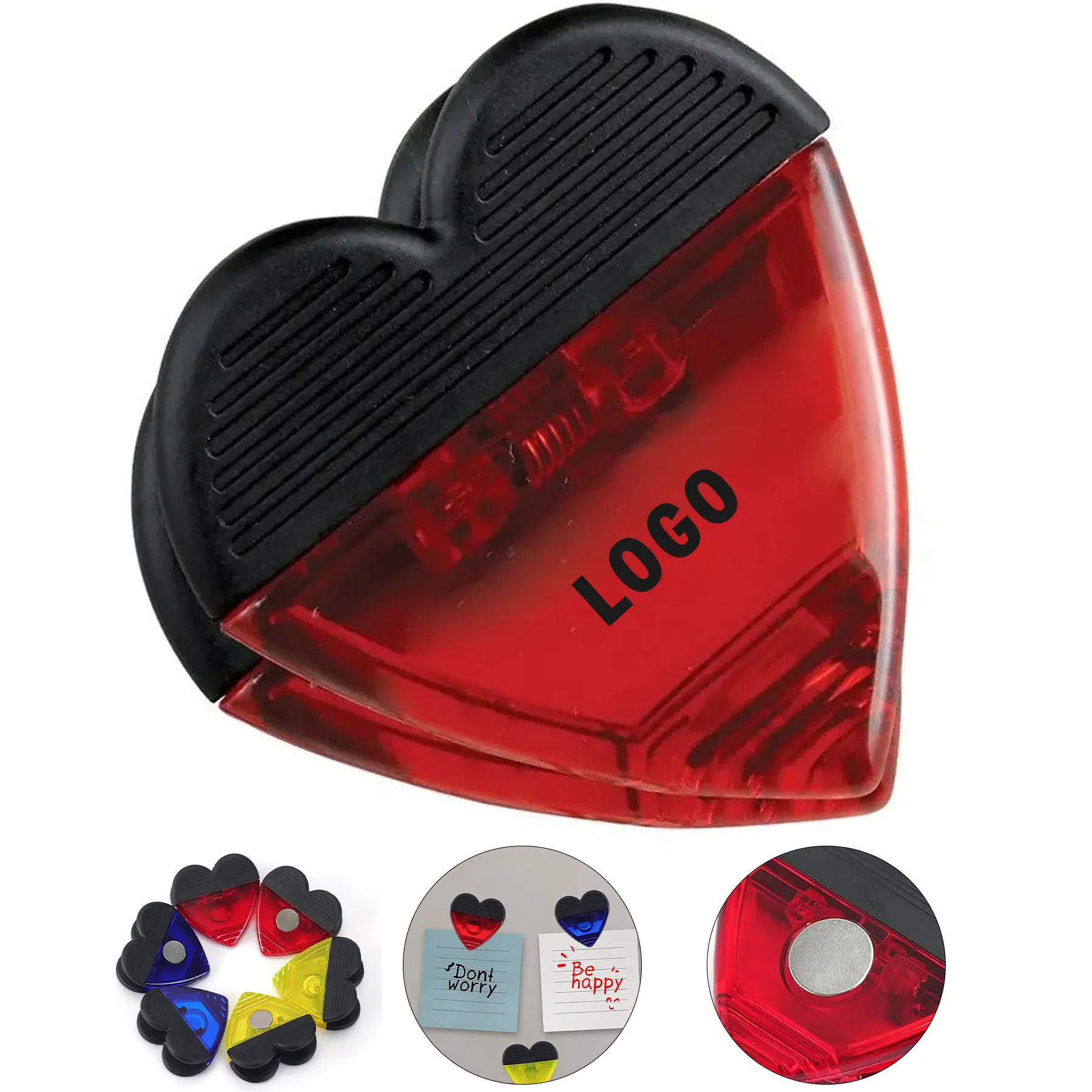 Heart Shape Magnetic Note Clip 2