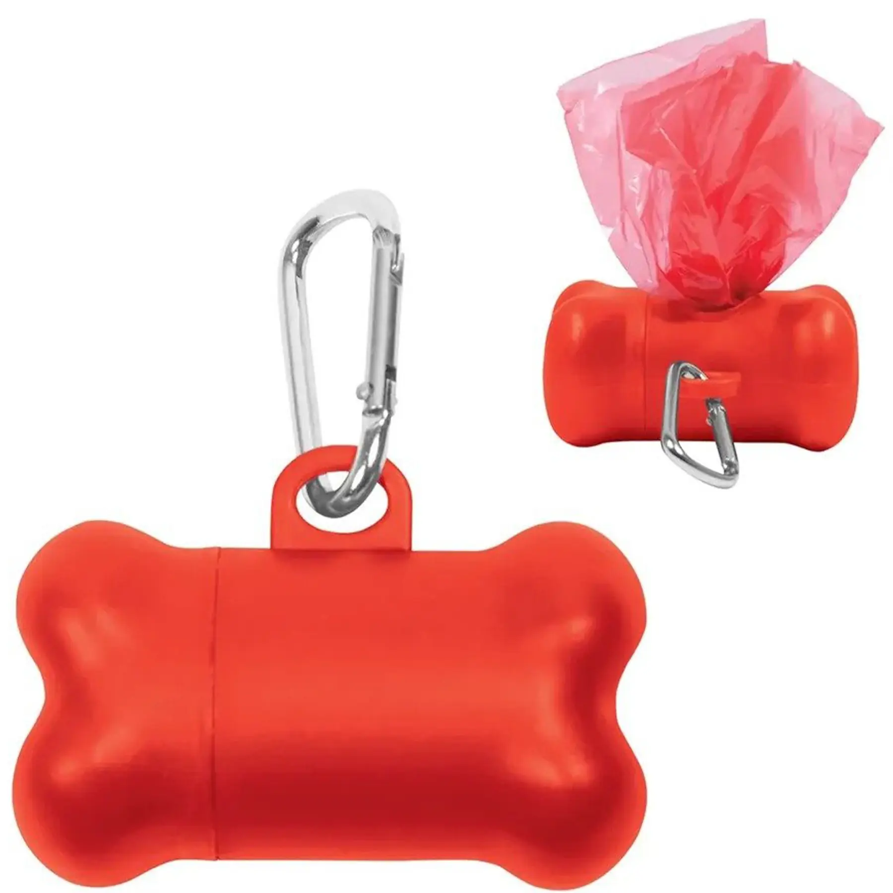 Dog Poop Bag Holder Carabiner Refillable Dispenser