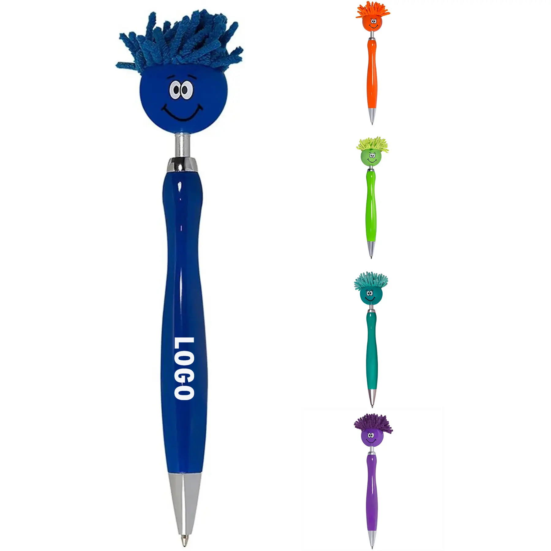 Fun Spinner Smiley Ballpoint Pen with Microfiber Screen Cleaner 2