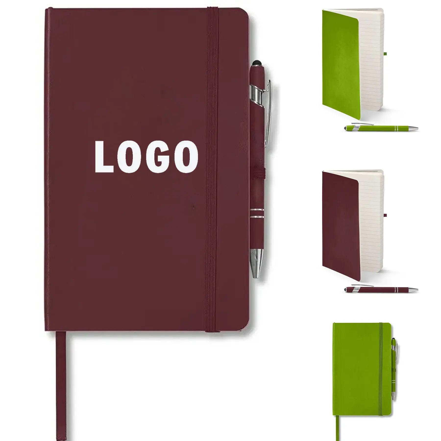 Soft Cover Lined Notebook Stylus Pen Gift Set 2