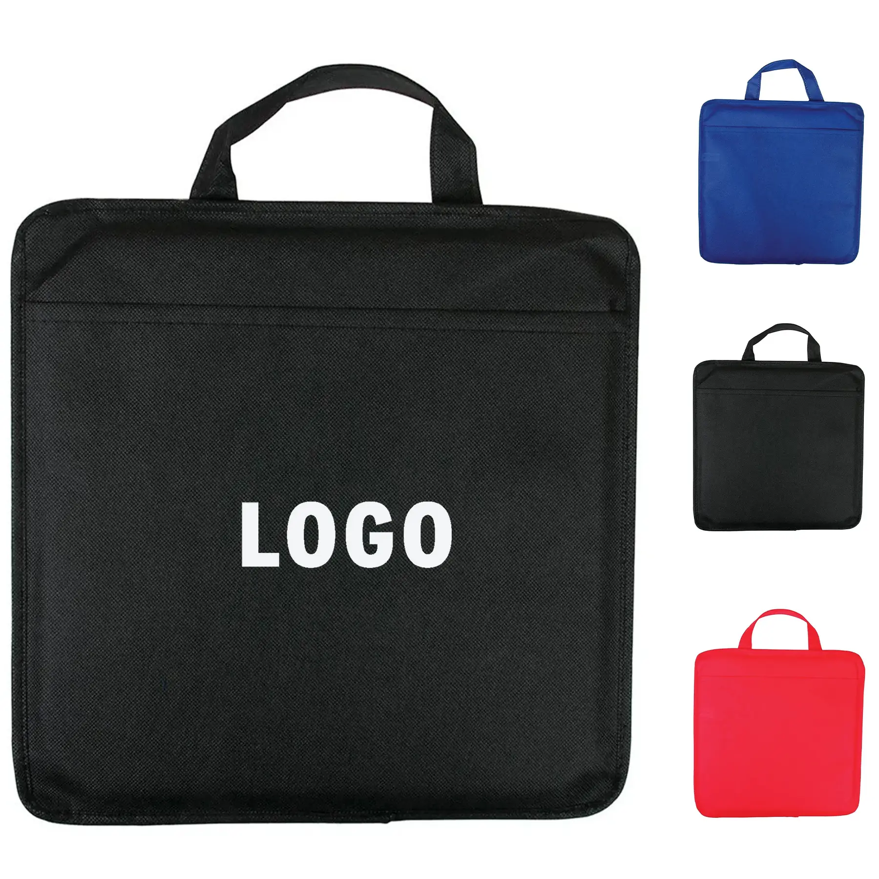 Nonwoven Stadium Seat Cushion Storage Pocket Handle 2