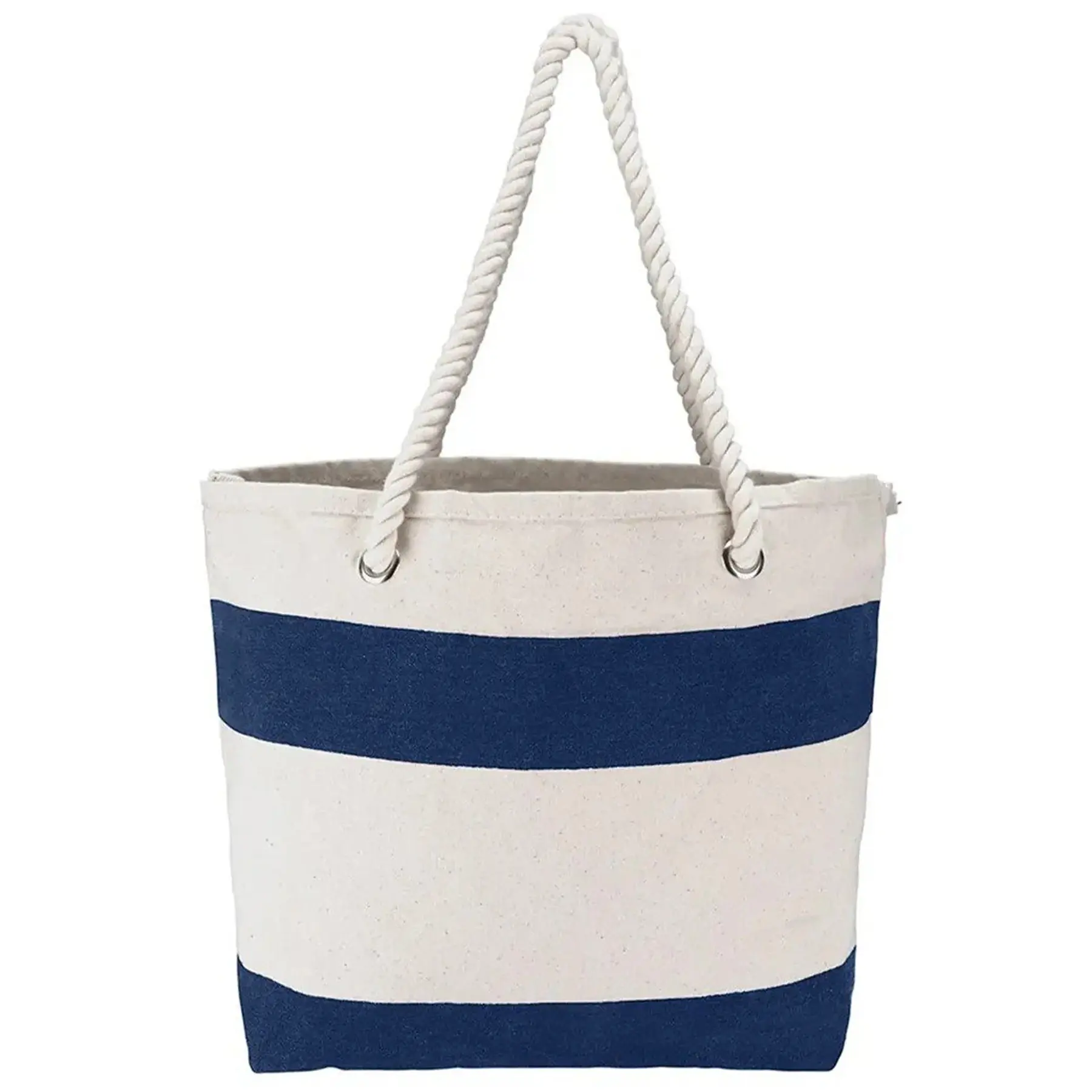 Canvas Resort Tote Bag Cotton Rope Handles