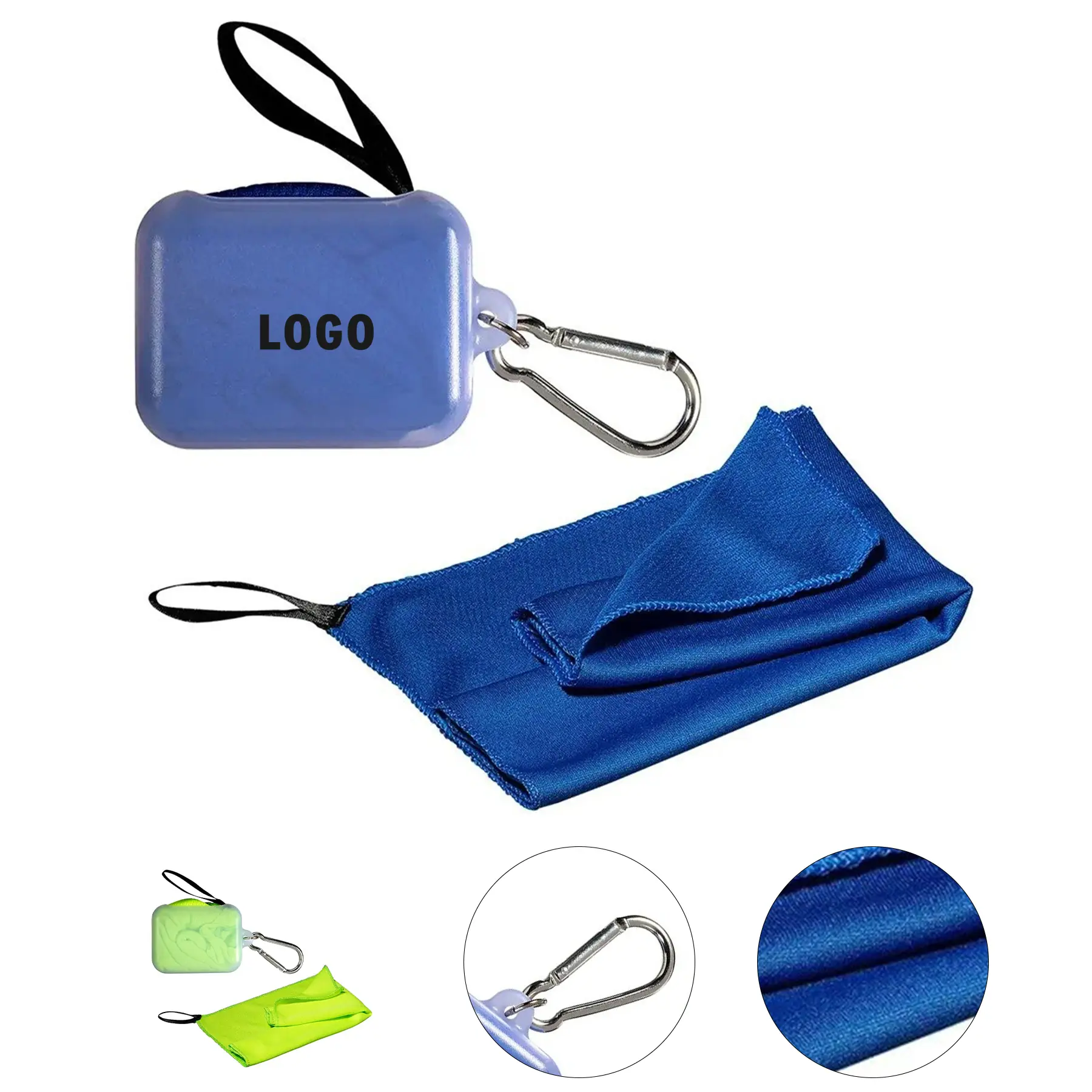 Portable Cooling Towel Carabiner Case 2