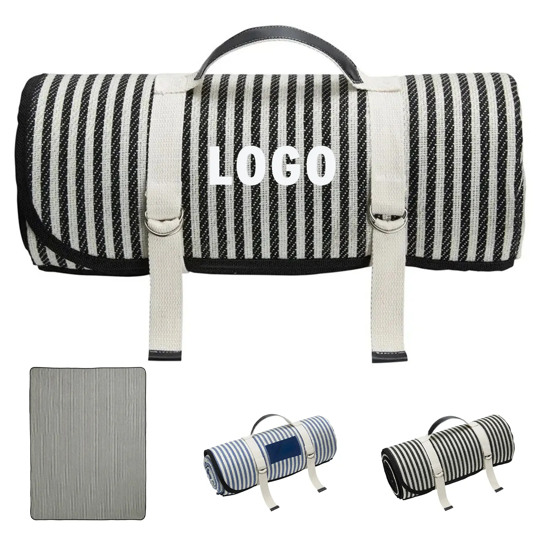 Oversized Waterproof Picnic Blanket Outdoor Family Blanket Carrying Strap 2