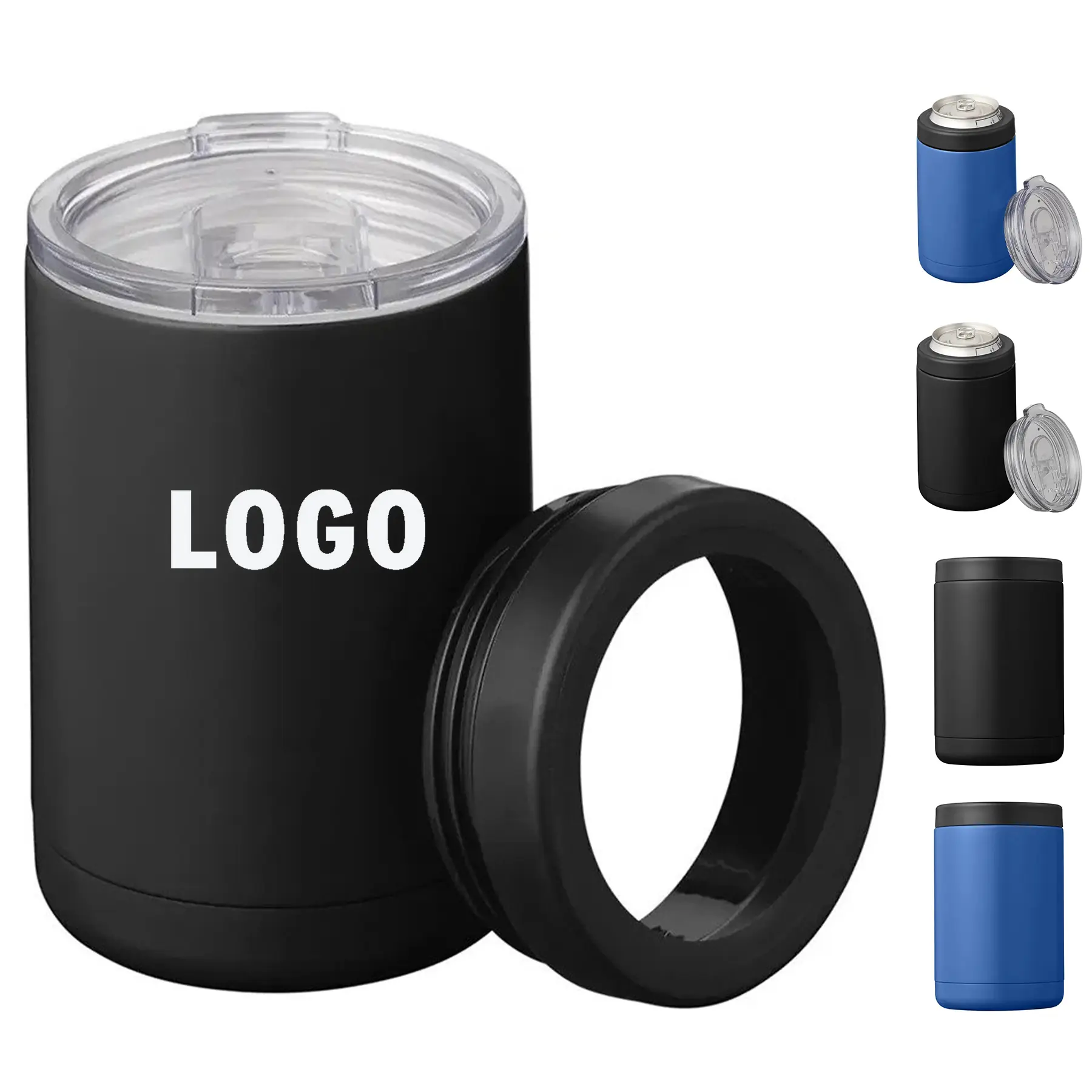 Double Wall Stainless Steel Can Holder Tumbler 12oz 2