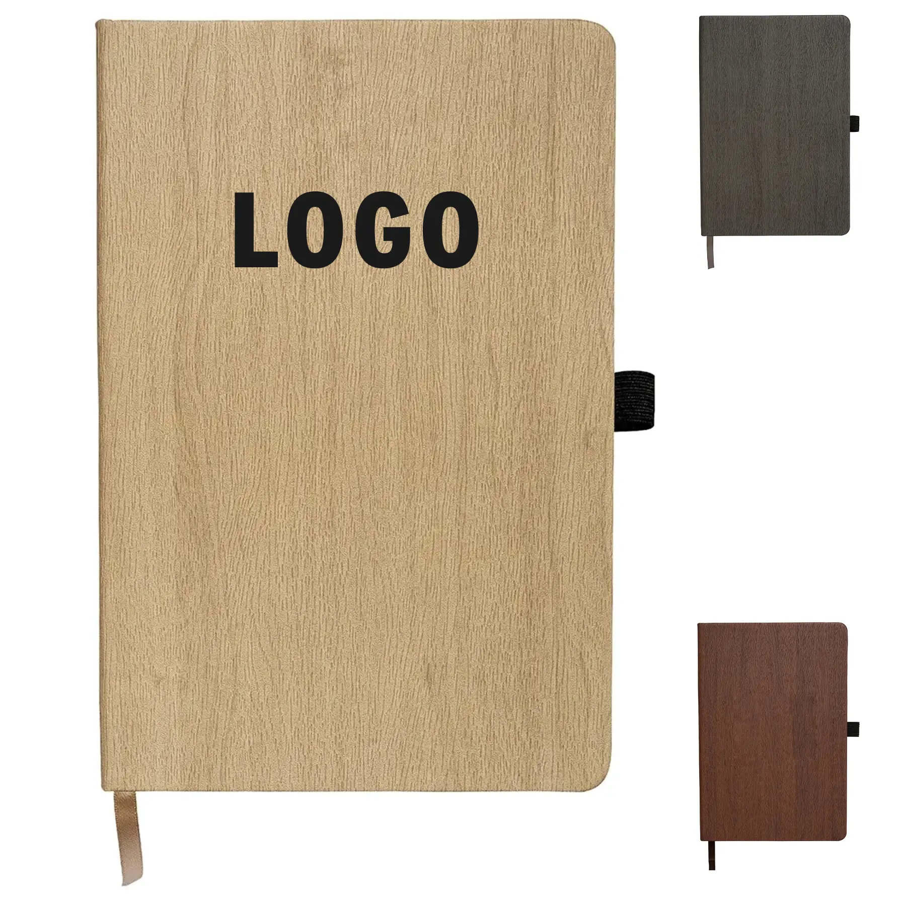 Rustic Wood Grain PU Hardcover Journal 2