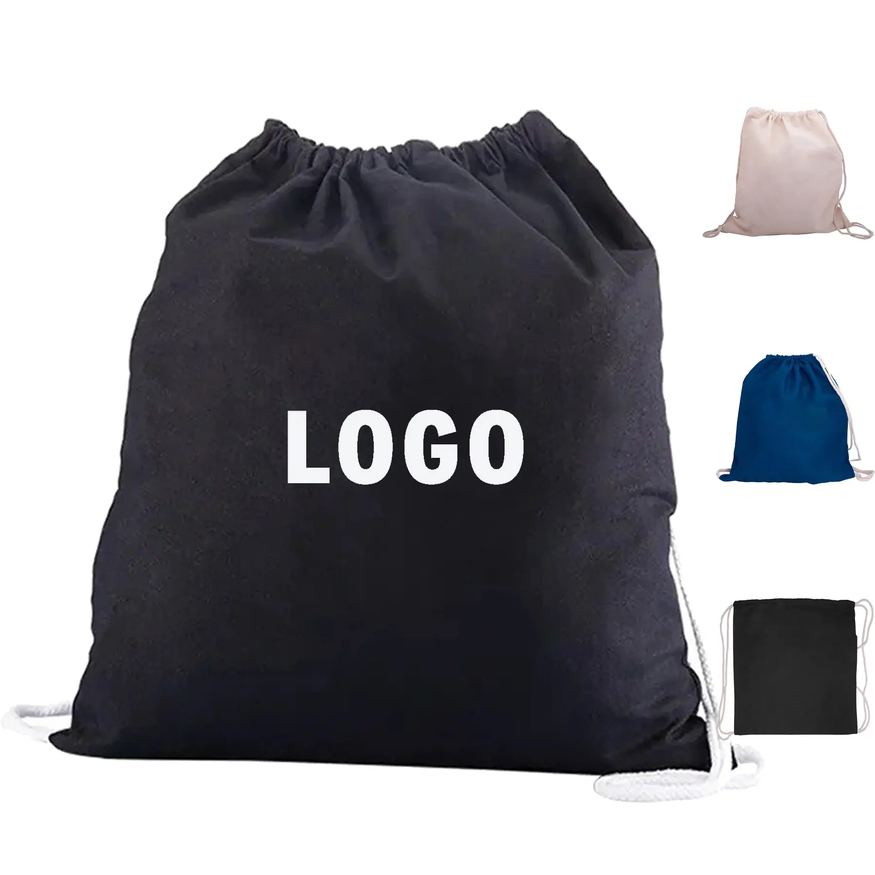 Premium Cotton Canvas Cinch Backpack 2