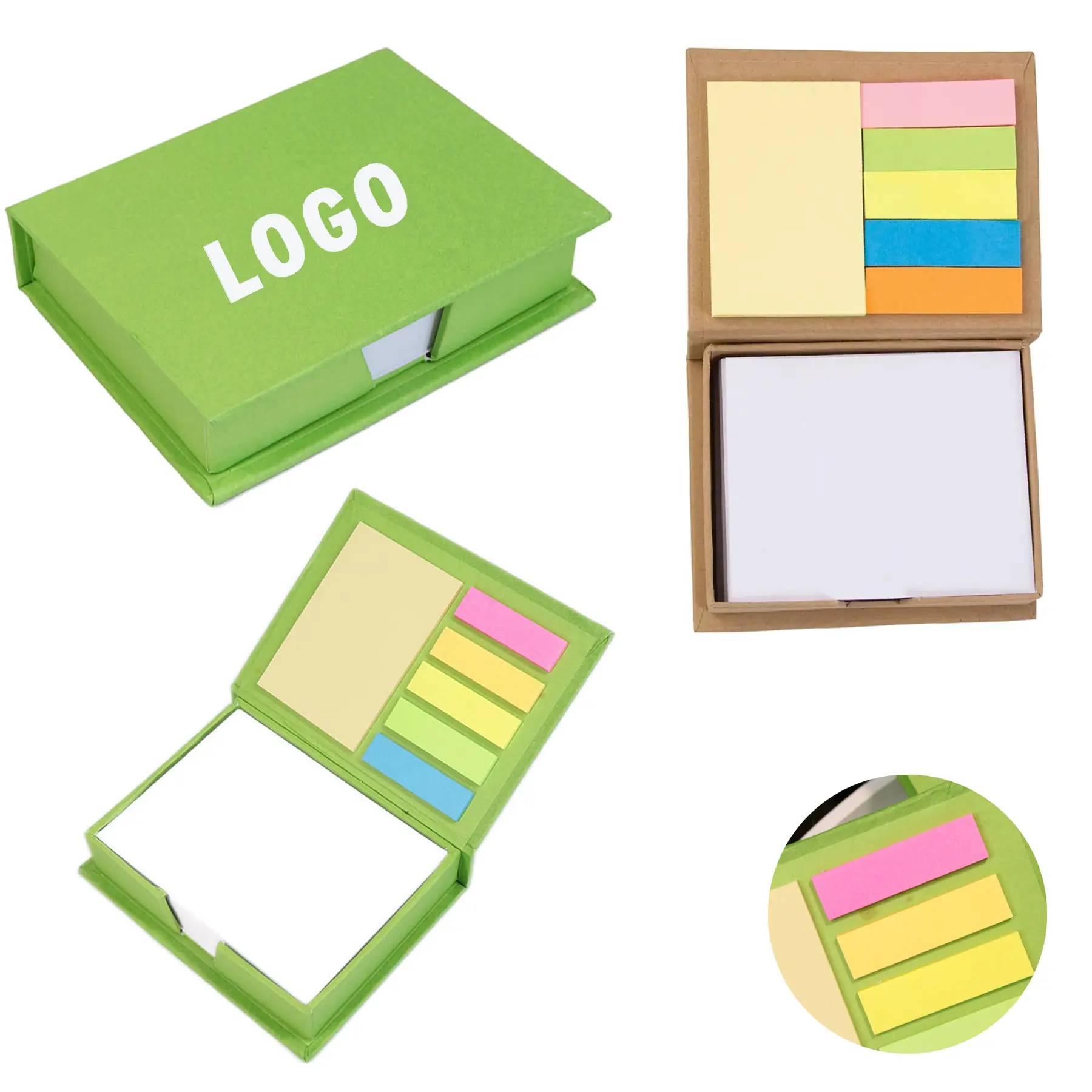 Portable Desk Sticky Note Organizer Set with Tabs 2