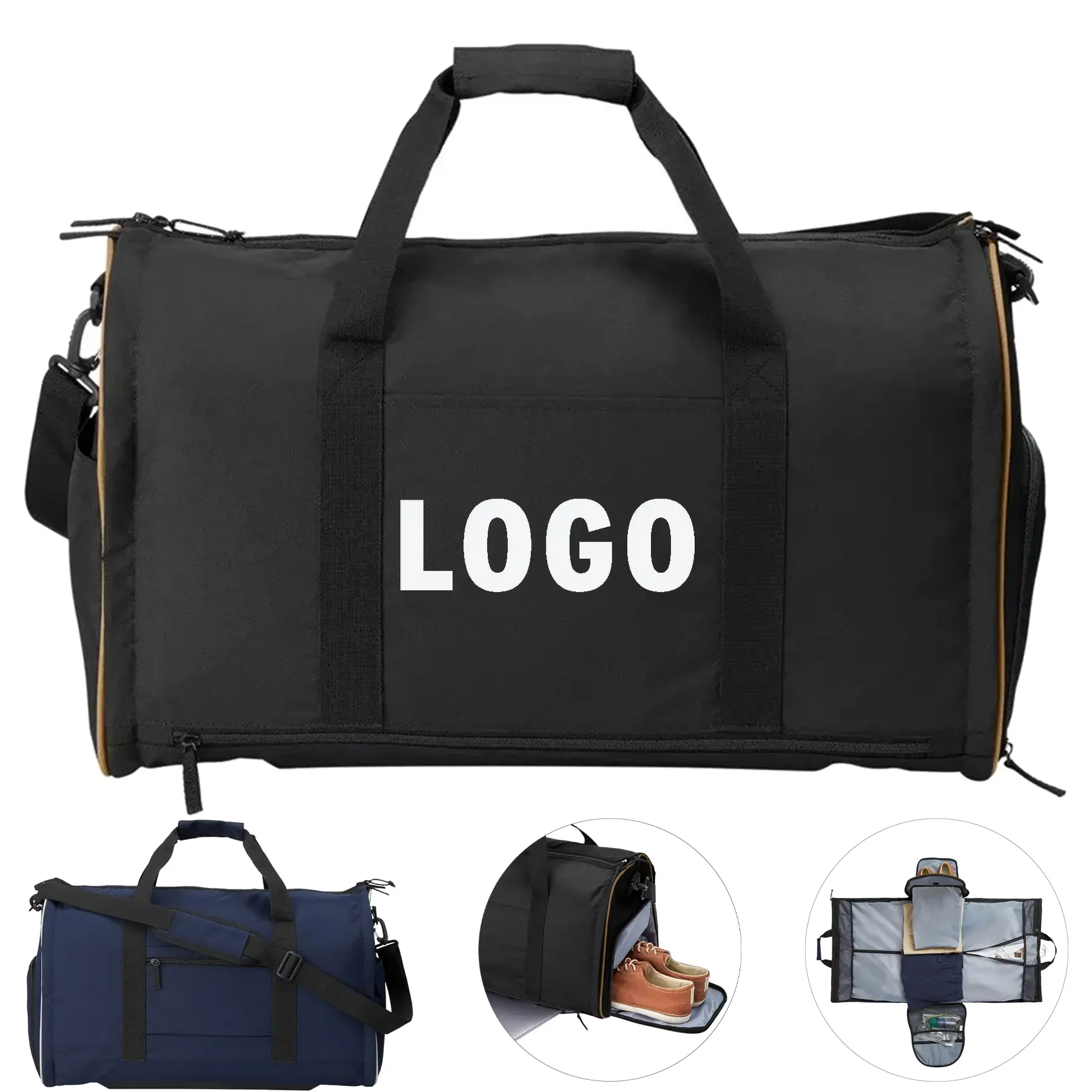 Convertible Eco Travel Duffel 2in1 Garment Bag Sustainable Recycled Polyester 2