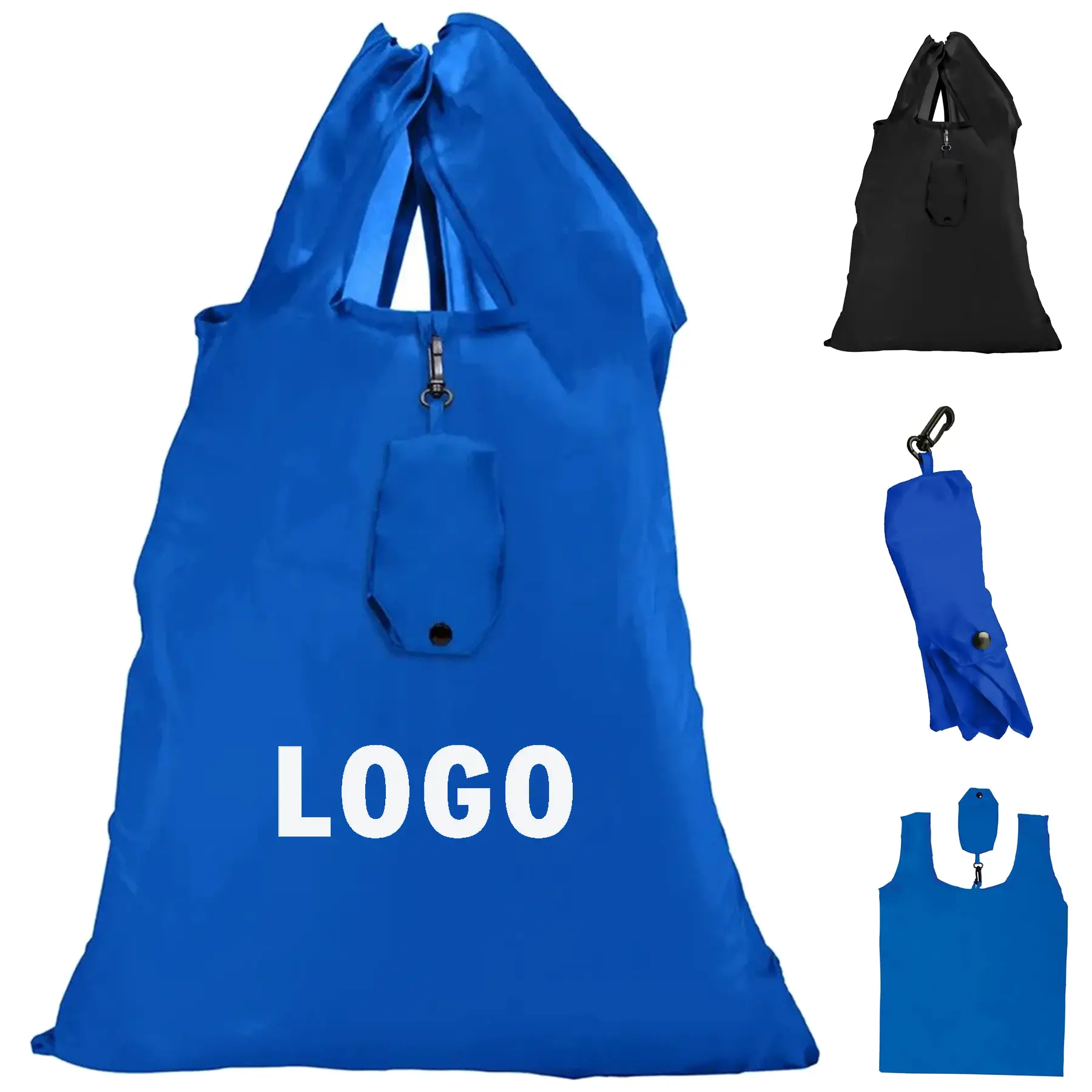 Compact Foldable Polyester Tote Bag Folds Into Pouch 2