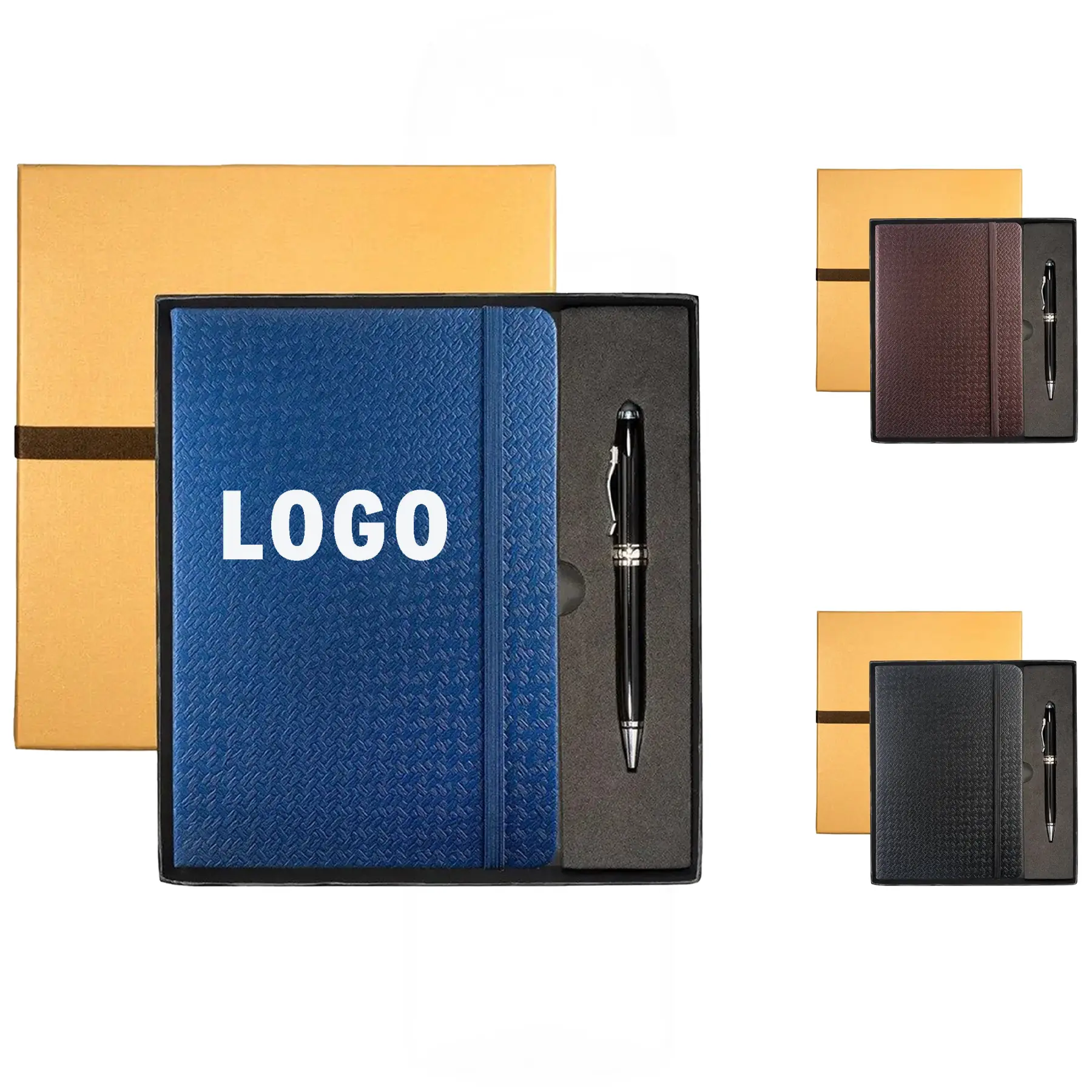 Executive Textured Faux Leather Journal Stylus Pen Touchscreen Compatible 2