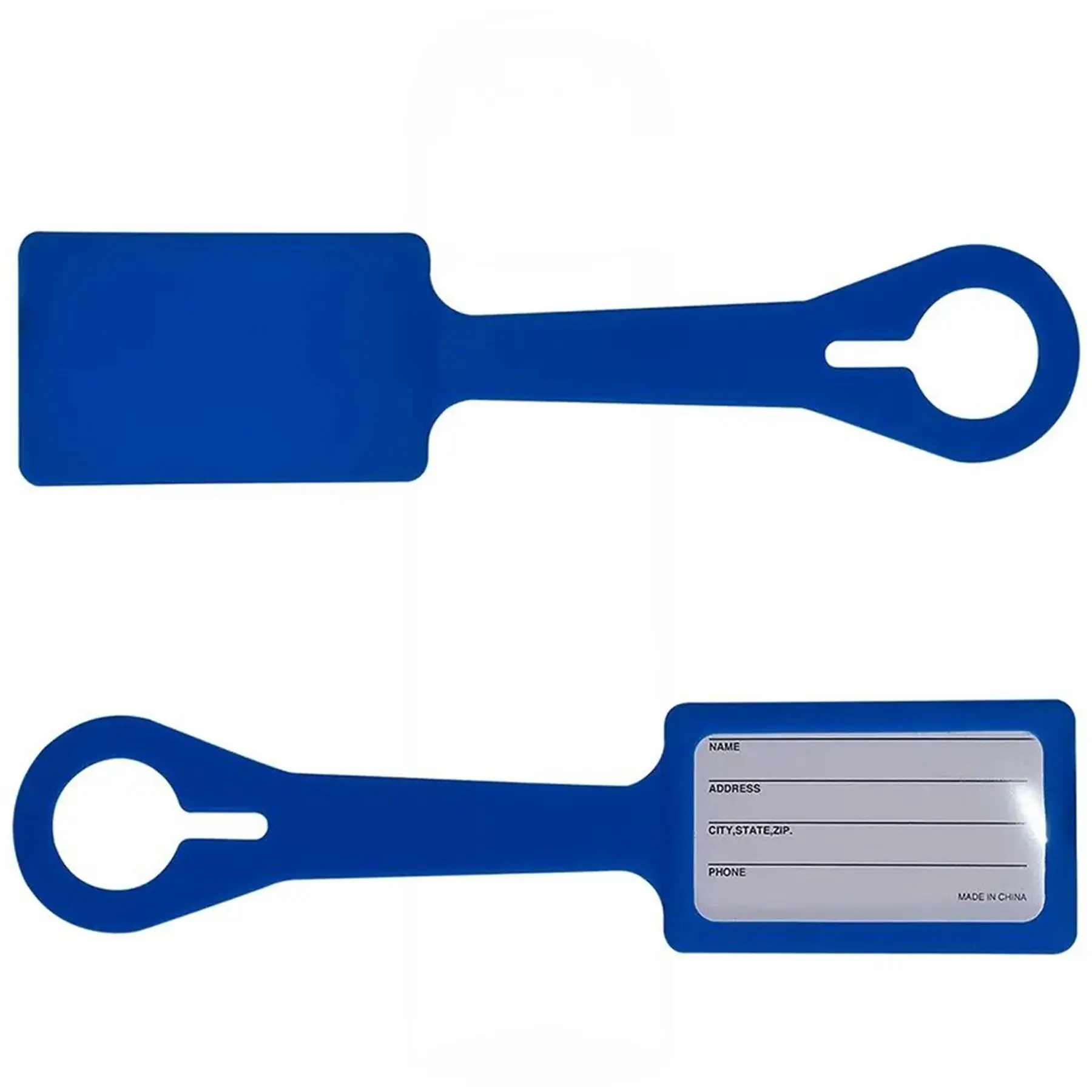 Custom Silicone Luggage Tag Featuring Business Card Slot