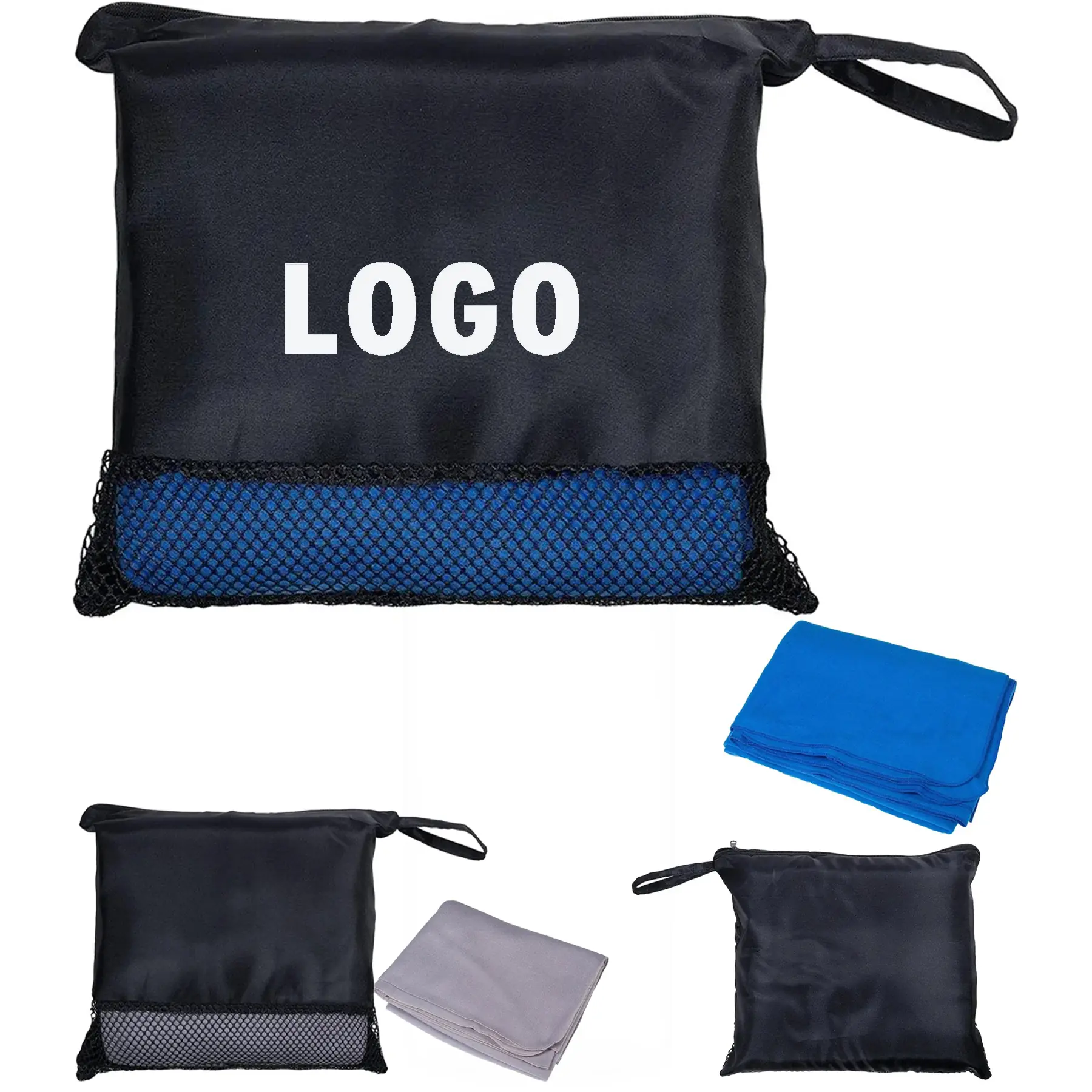 Portable Fleece Travel Blanket Carry Pouch 2