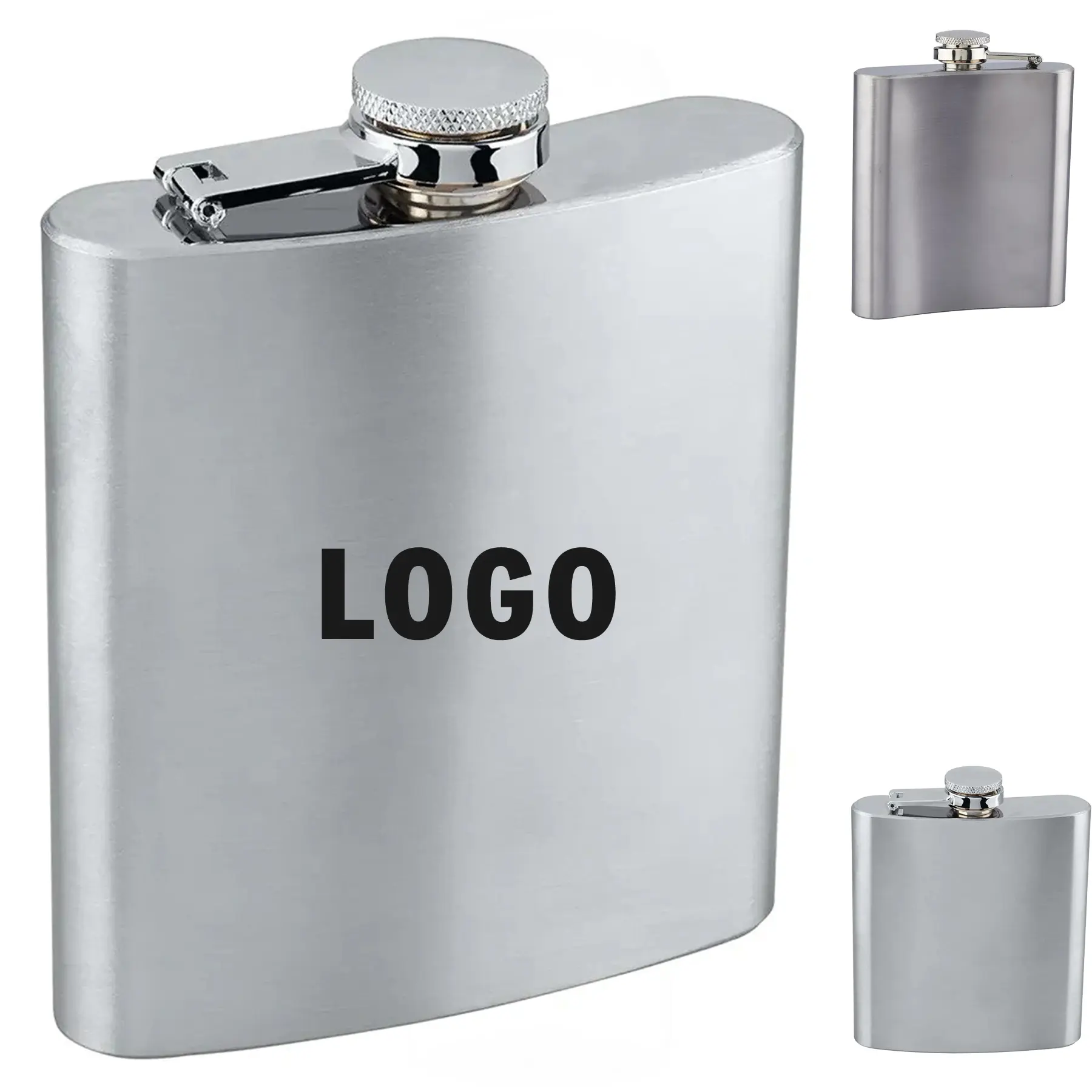 Compact 6oz Stainless Steel Hip Flask 2