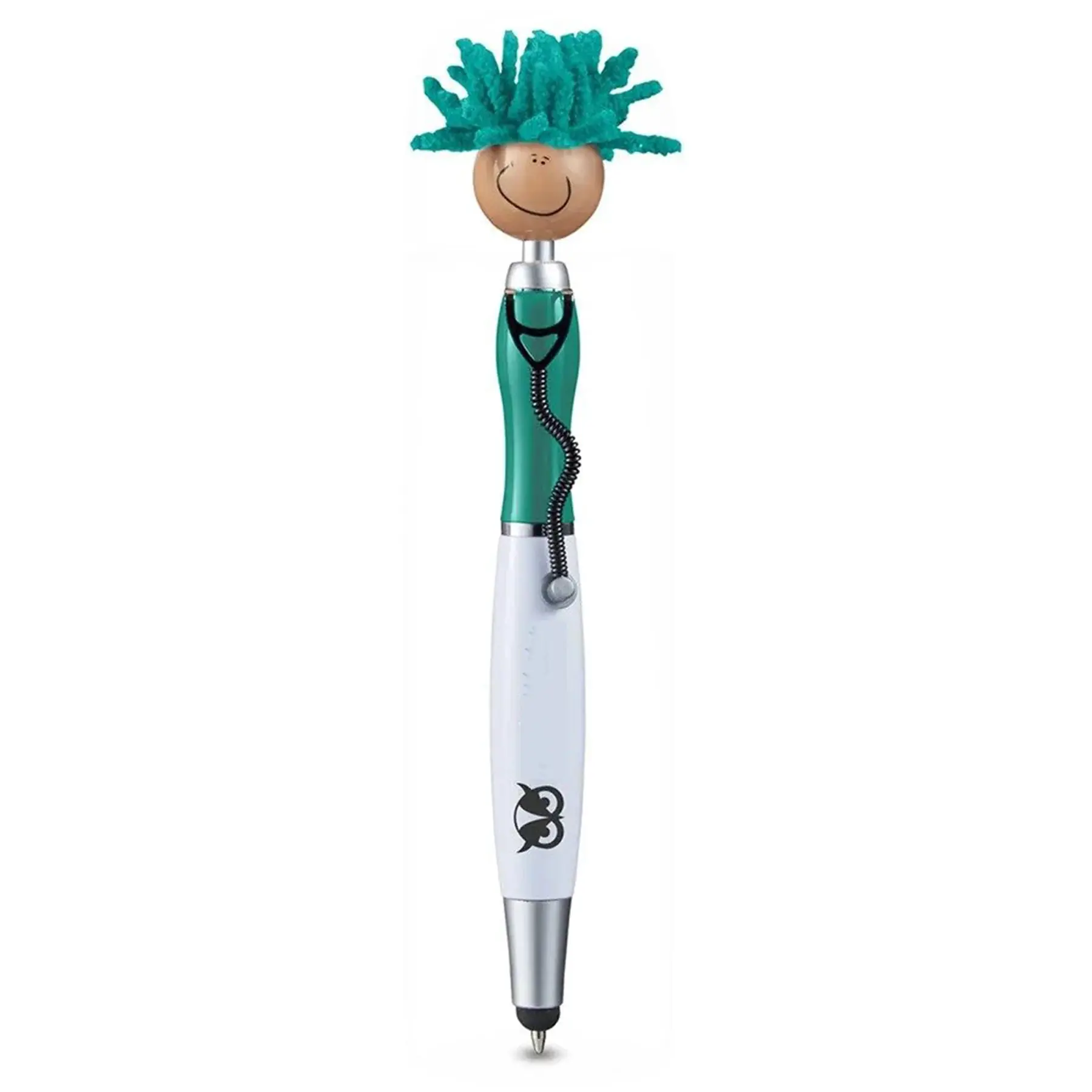 Medical Theme Screen Cleaner Stylus Ballpoint Pen Stethoscope Clip