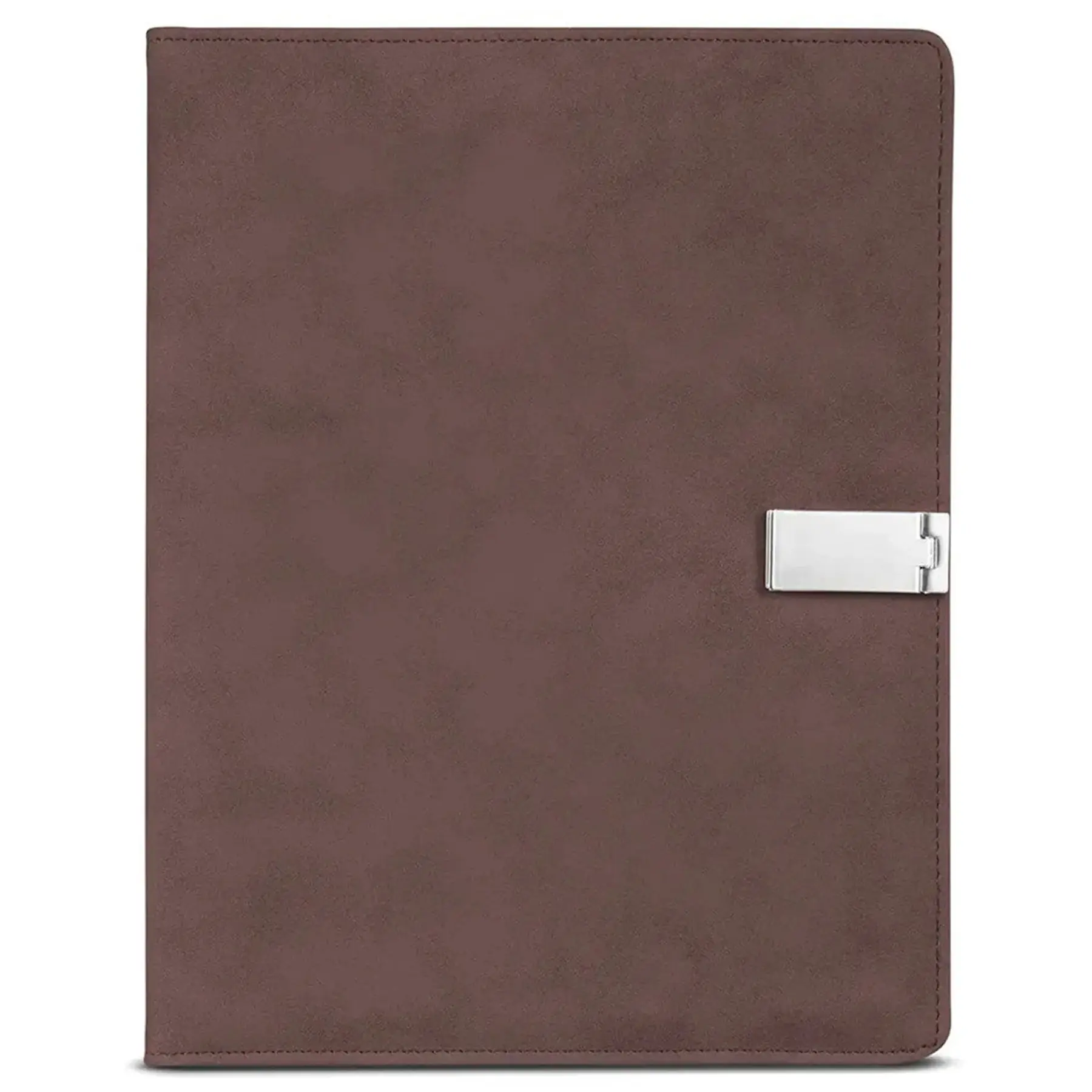 Luxury Faux Suede Refillable Journal Cover Phone Stand Card Slots Pen Holder Magnetic Closure