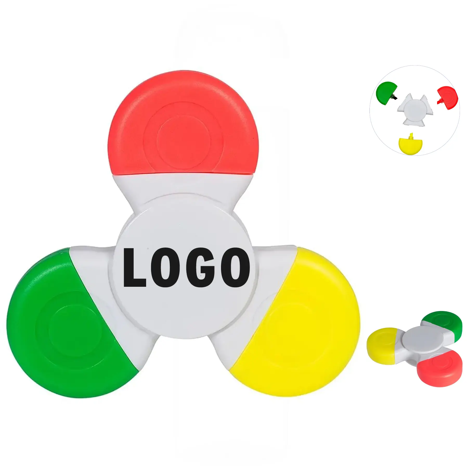 3 Color Highlighters Fidget Spinner Pen Set 2