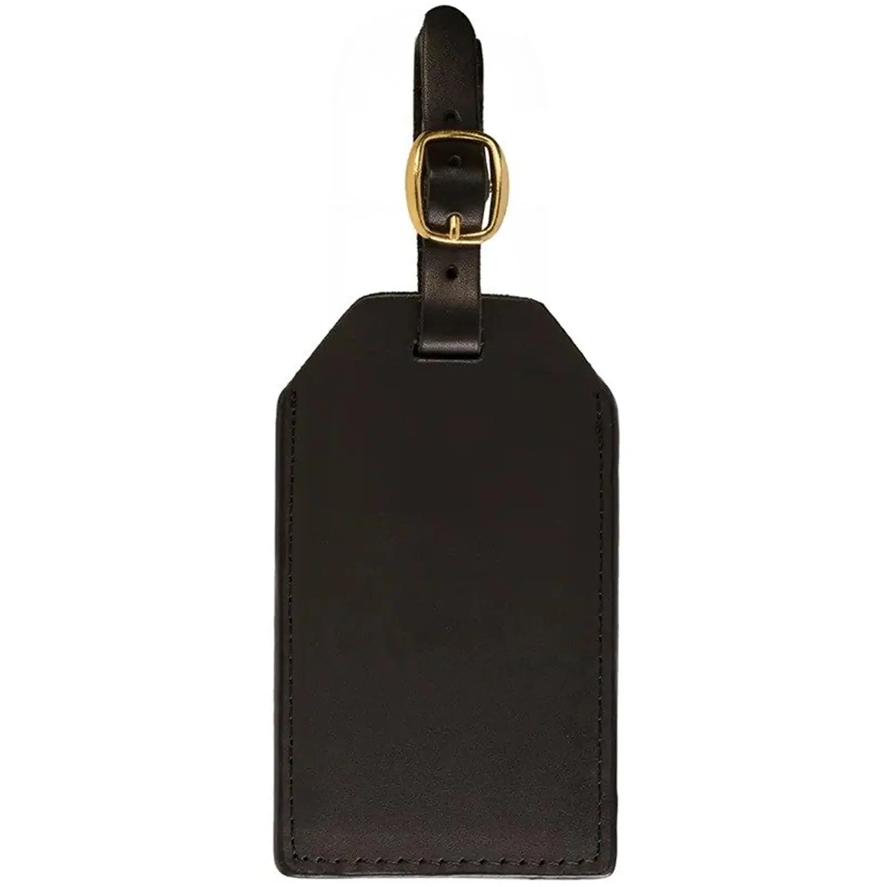 Sueded Full Grain Leather Luggage Tag Zinc Alloy Buckle