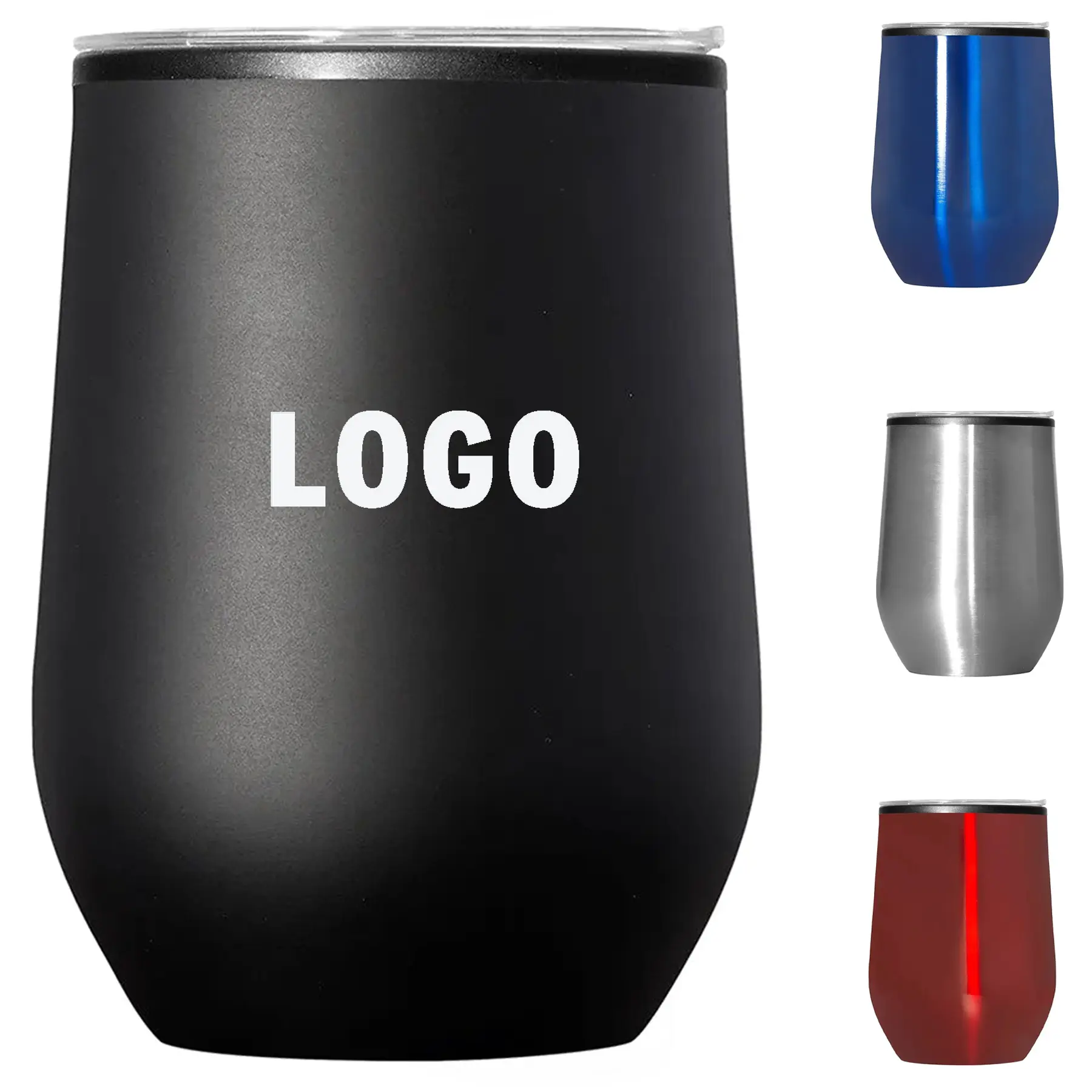 12 oz Budget Stemless Wine Tumbler Lid 2