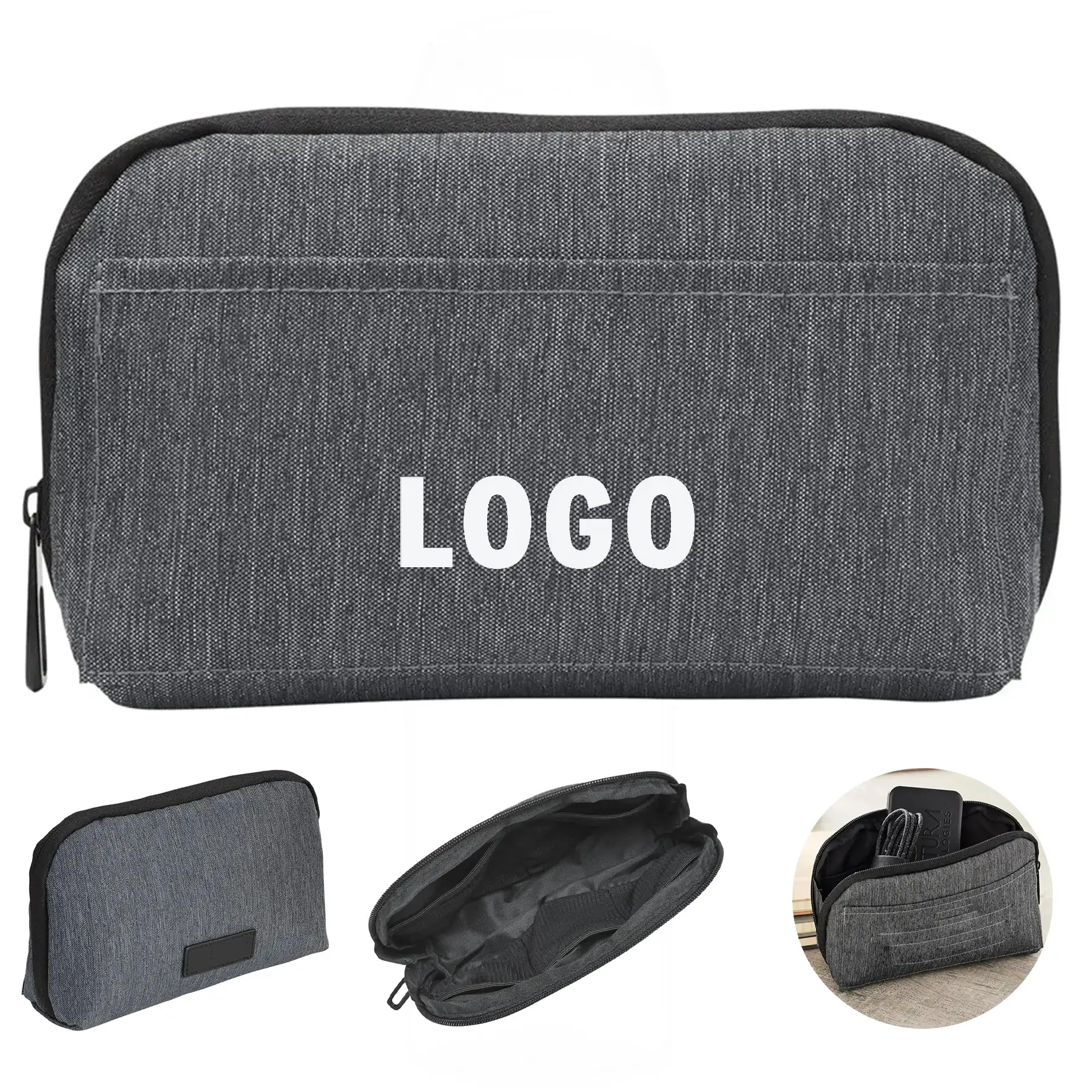Recycled Multi Pocket Gadget Pouch 2