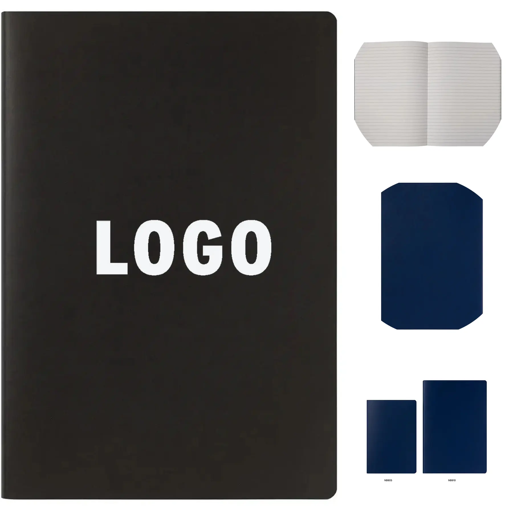 Eco Friendly Recycled Journal Notebook with Soft Touch Cover 2