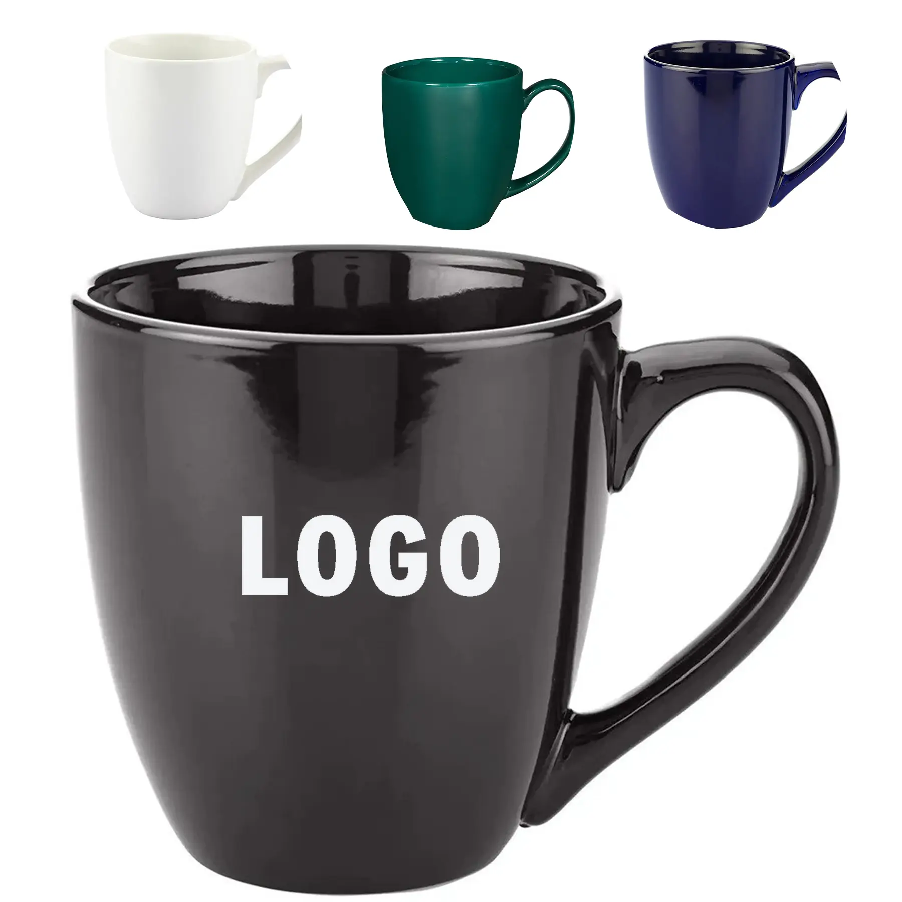 Premium Bistro Ceramic Coffee Mug 15 Ounce 2