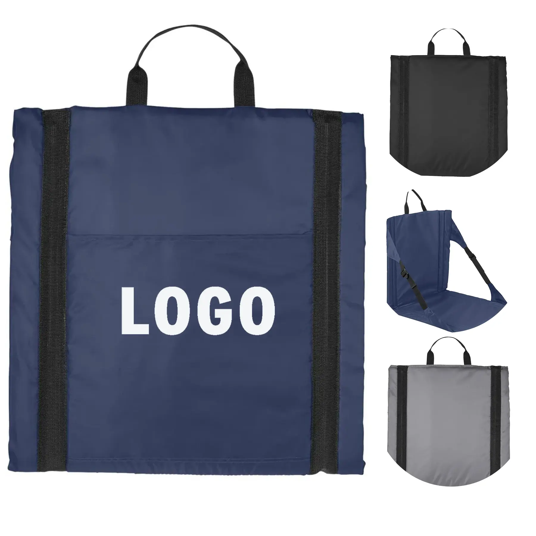 Adjustable Stadium Seat Cushion with Back Support - Durable Polyester Pad for Long Games 2