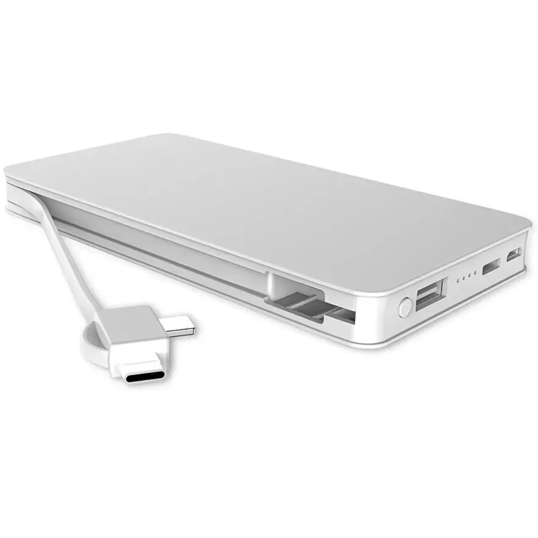 5000mAh Wireless Charging Pad Power Bank Trio Cable