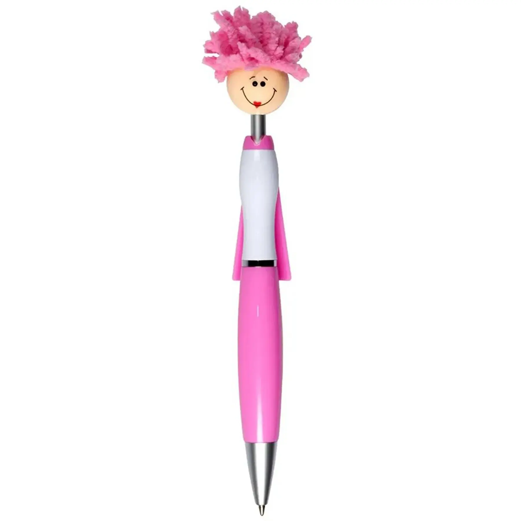 Novelty Click Pen Hero Cap Smiley Face Microfiber Mop Hair Cleaner