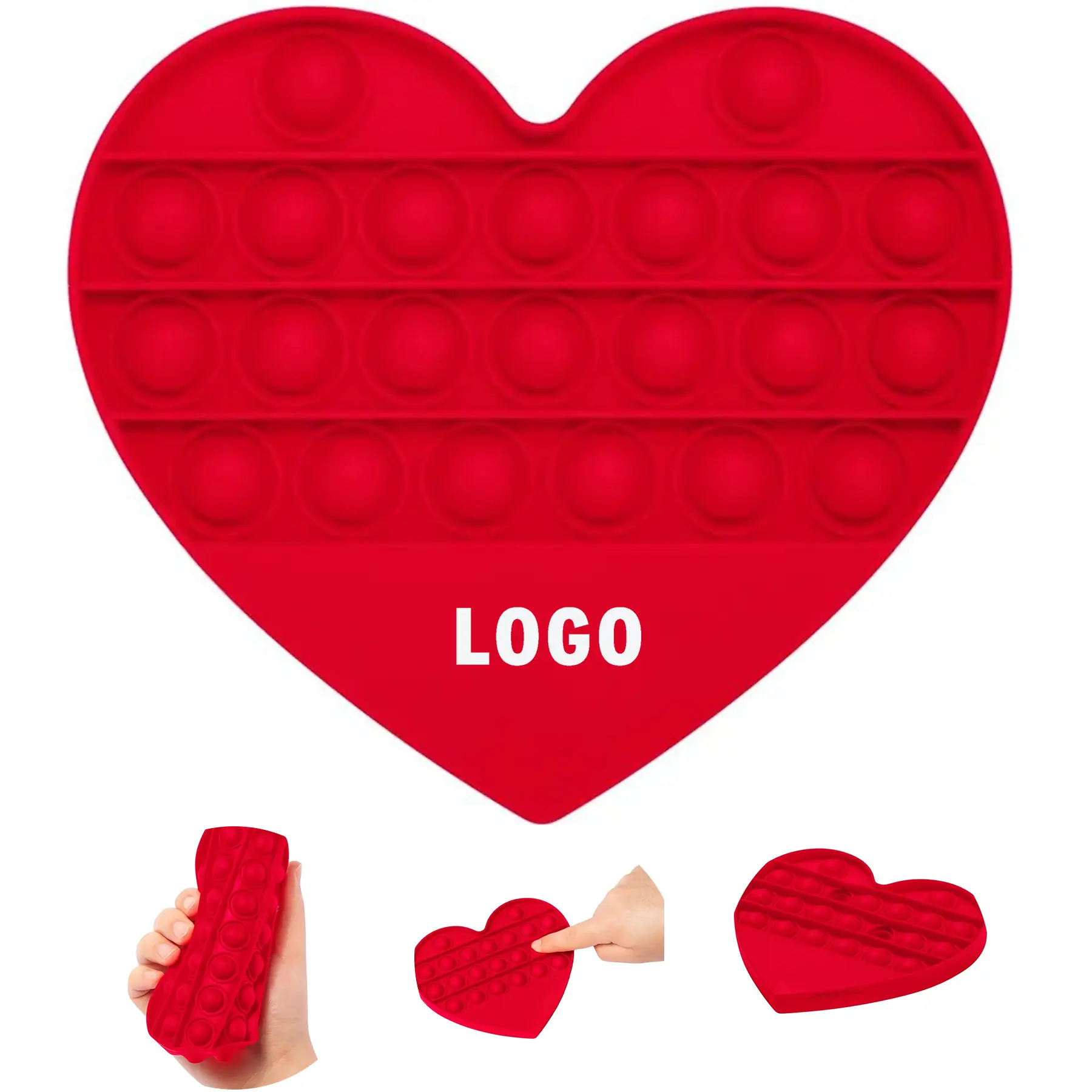 Heart Pop Bubble Fidget Stress Relief Toy 2