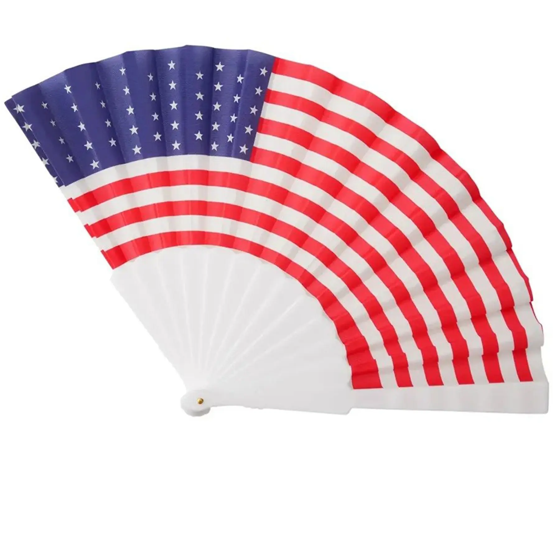 Patriotic Stars Stripes Folding Hand Fan