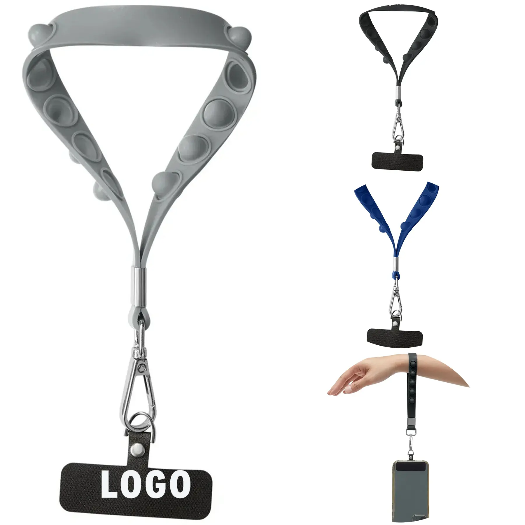 Pop Fidget Wrist Strap Keychain Phone Tether 2