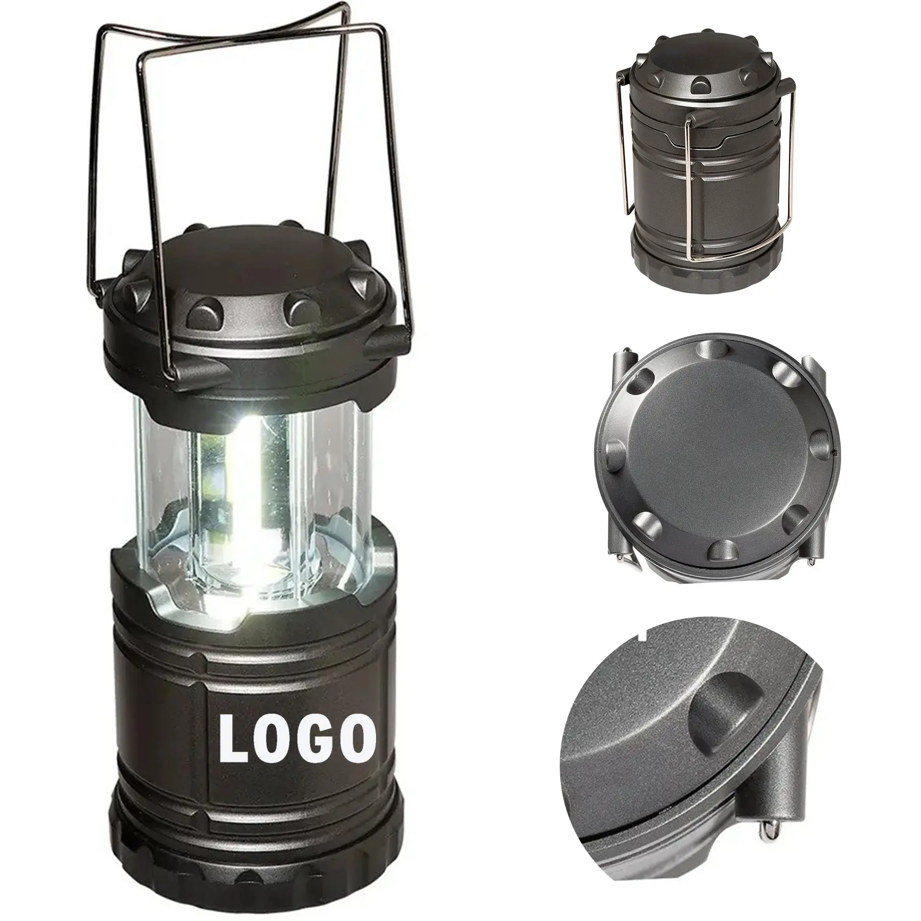 Portable LED Camping Lantern Flashlight with Hanging Handle 2