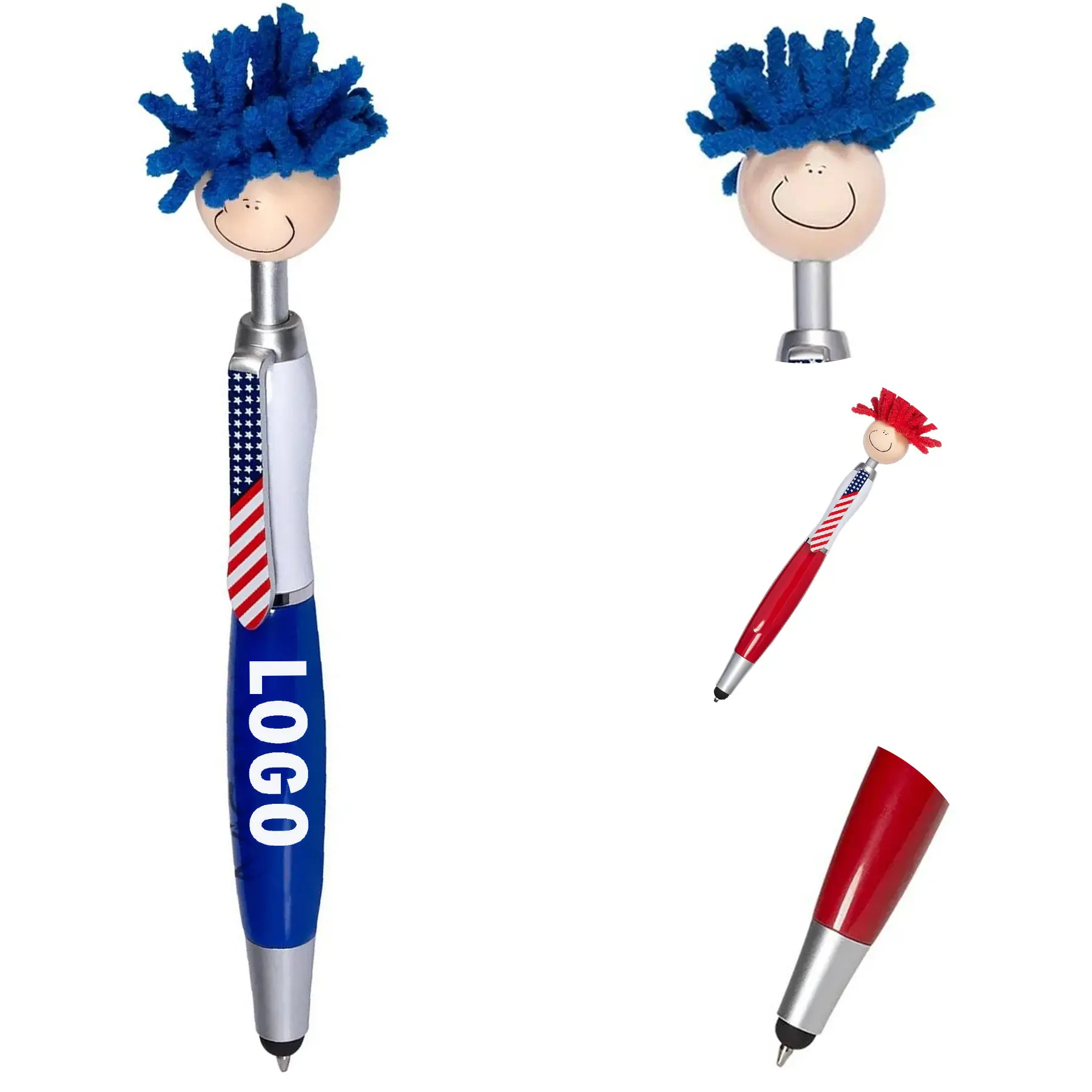 Patriotic Ballpoint Screen Cleaner Stylus Pen 2