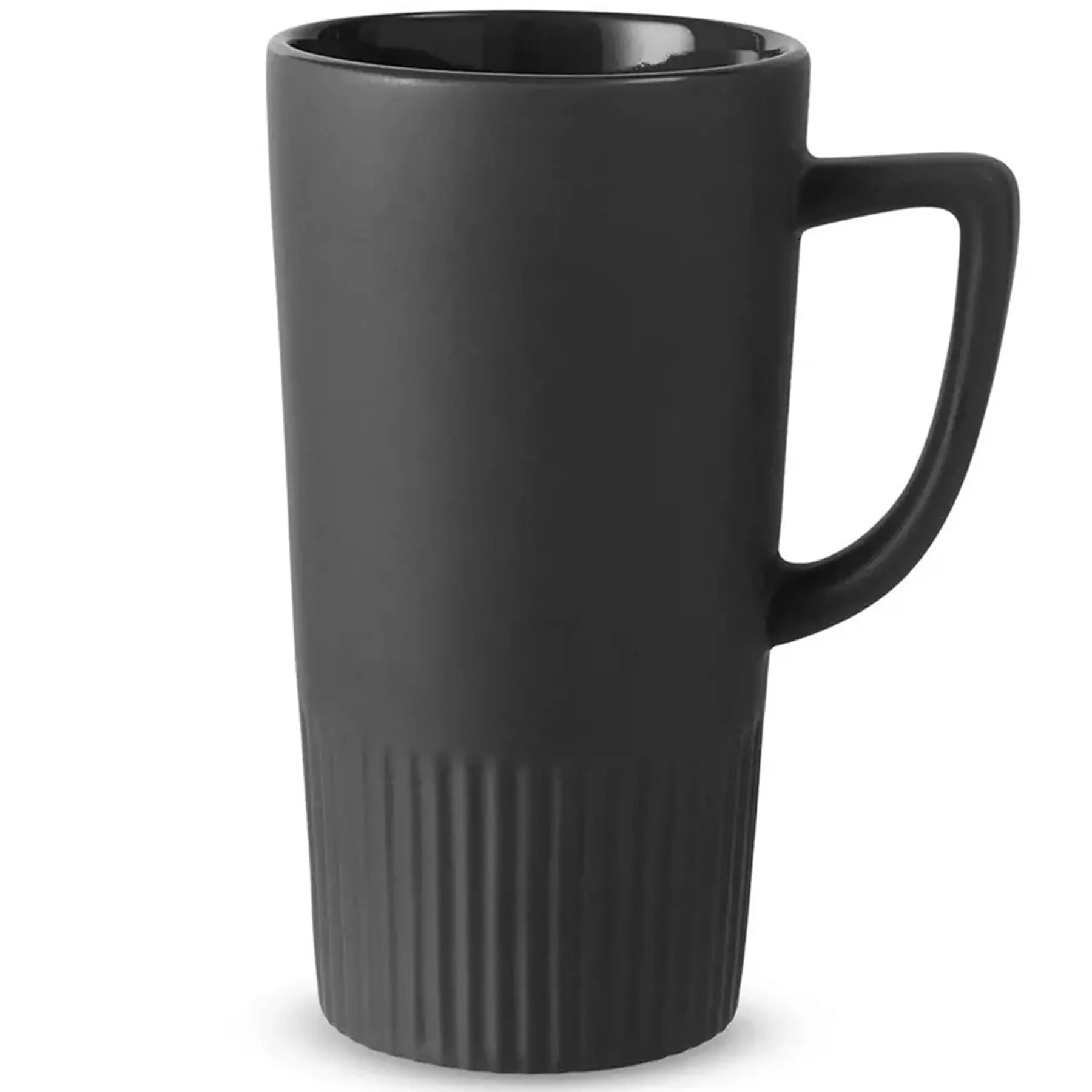 Tall Ceramic Stoneware Mug 20oz Matte Textured Base