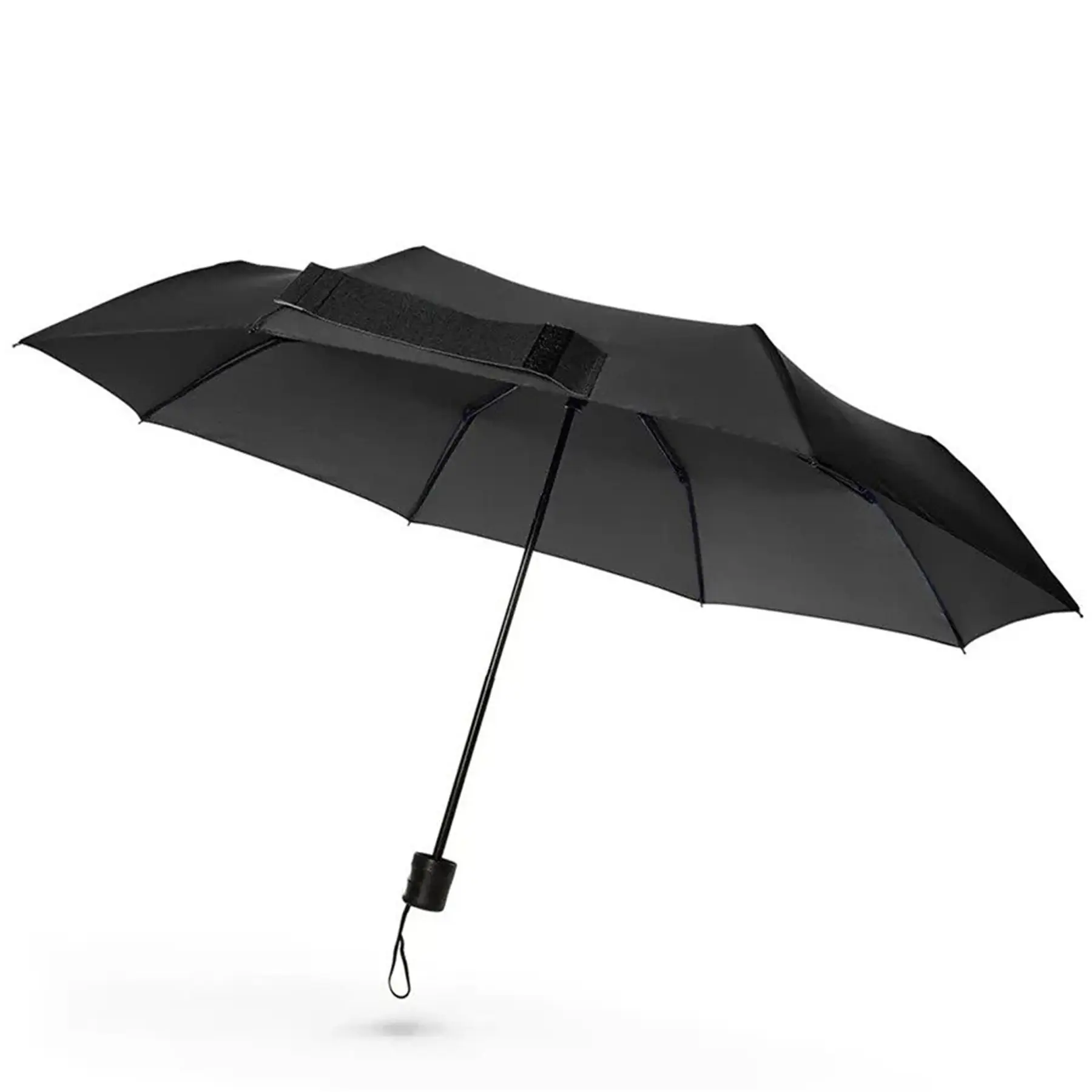 Manual Folding Umbrella 42 Arc PU Strap Closure Pongee Canopy