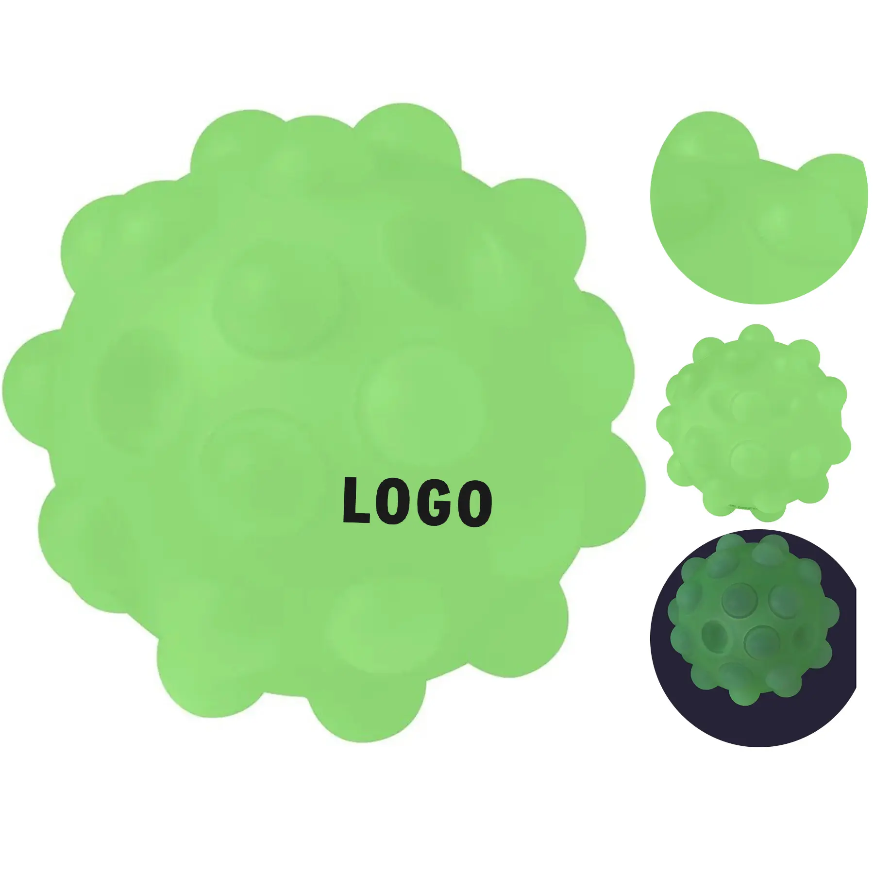 Glow Sensory Push Pop Ball Fidget Toy 2