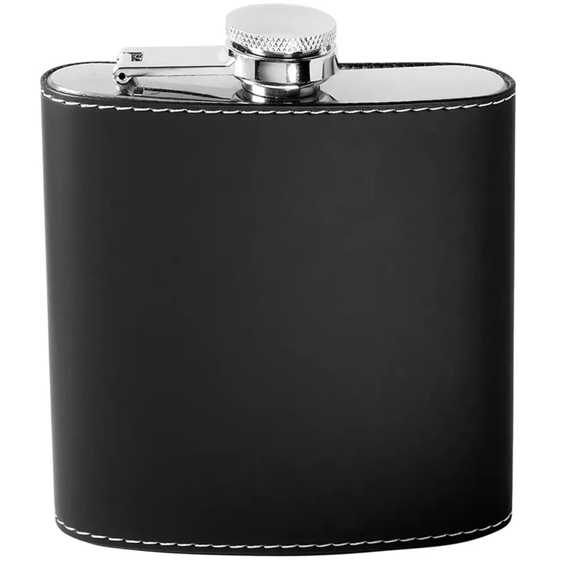 6oz Stainless Steel Travel Flask with Leather-Like PU Wrap
