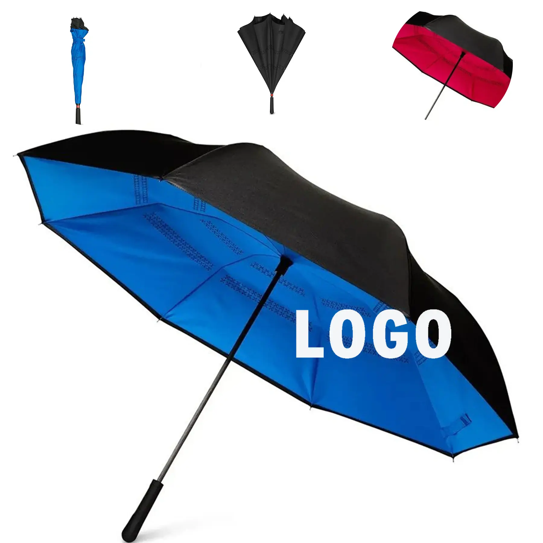 54 Arc Reversible Umbrella Manual Open Close 2