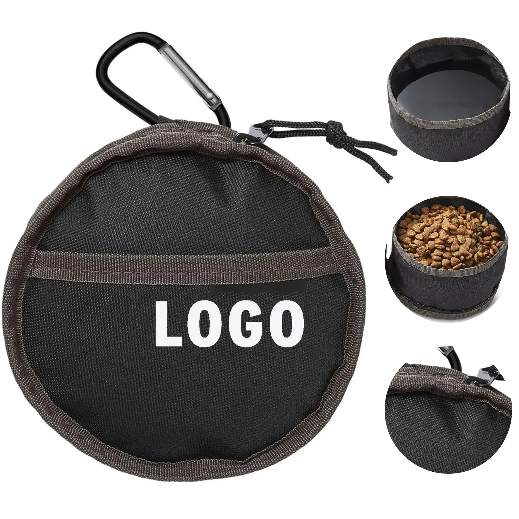 Eco Friendly Collapsible Double Sided Pet Bowl Travel Set 2