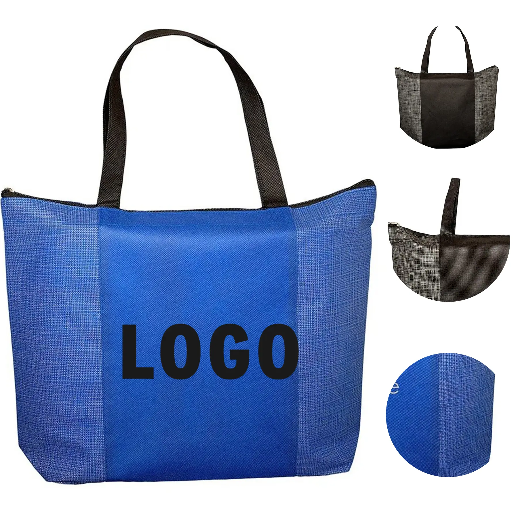 Trade Show Customizable Nonwoven Zipper Tote Bag 2