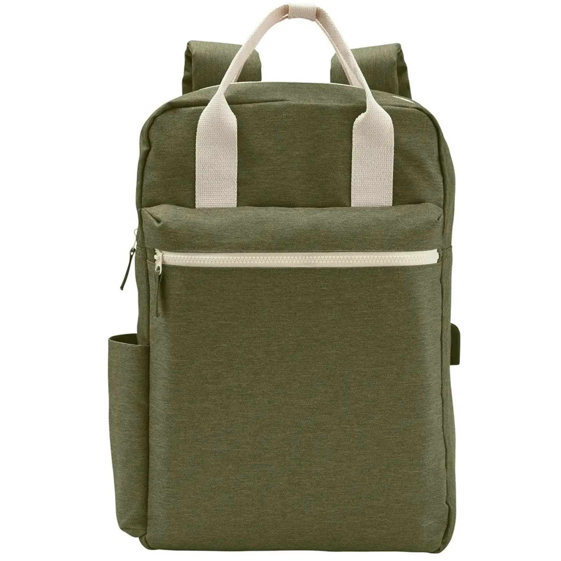 Multi-Function 2-Tone Laptop Backpack Tote with USB Port
